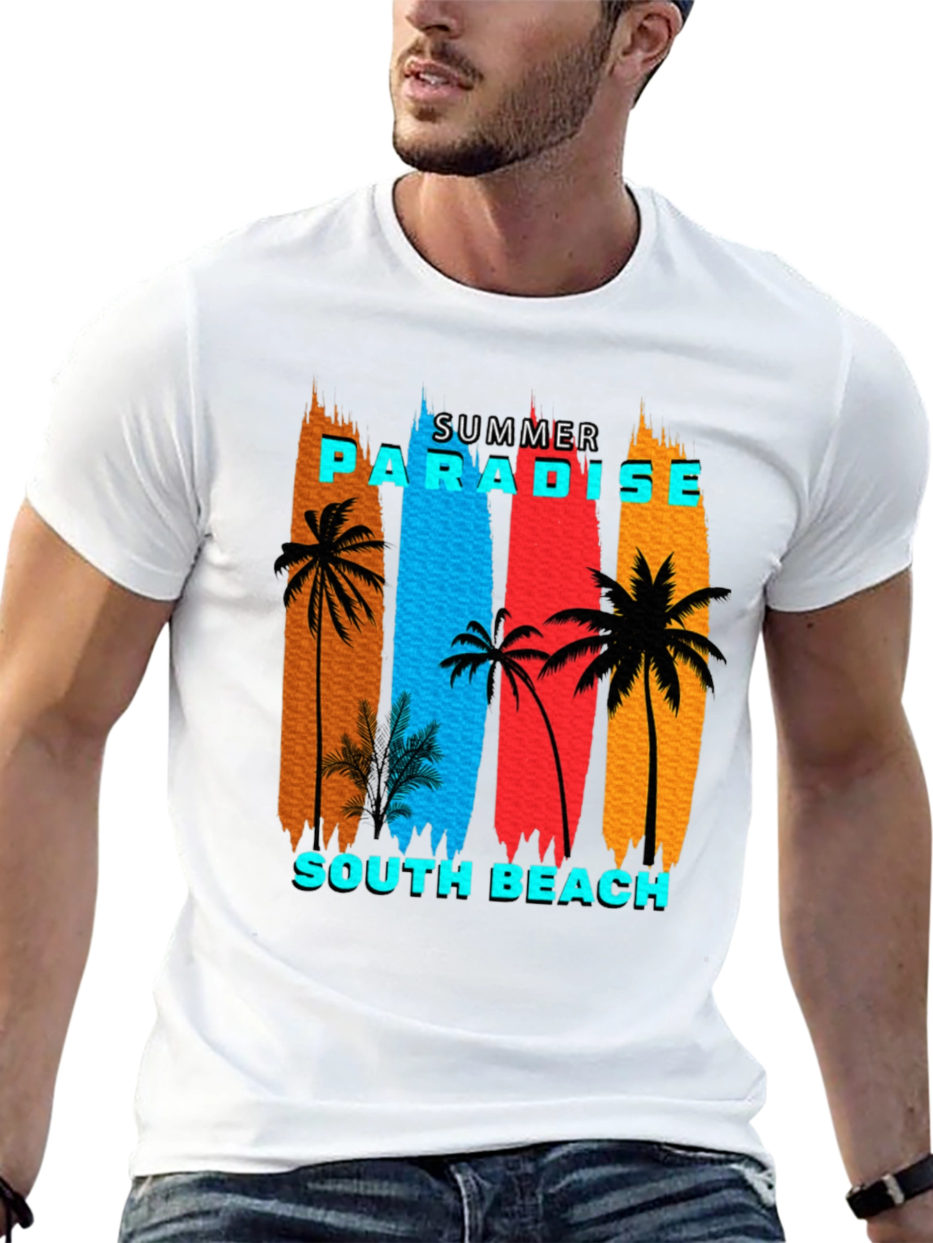 Summer Paradise South Beach Graphic T-Shirt