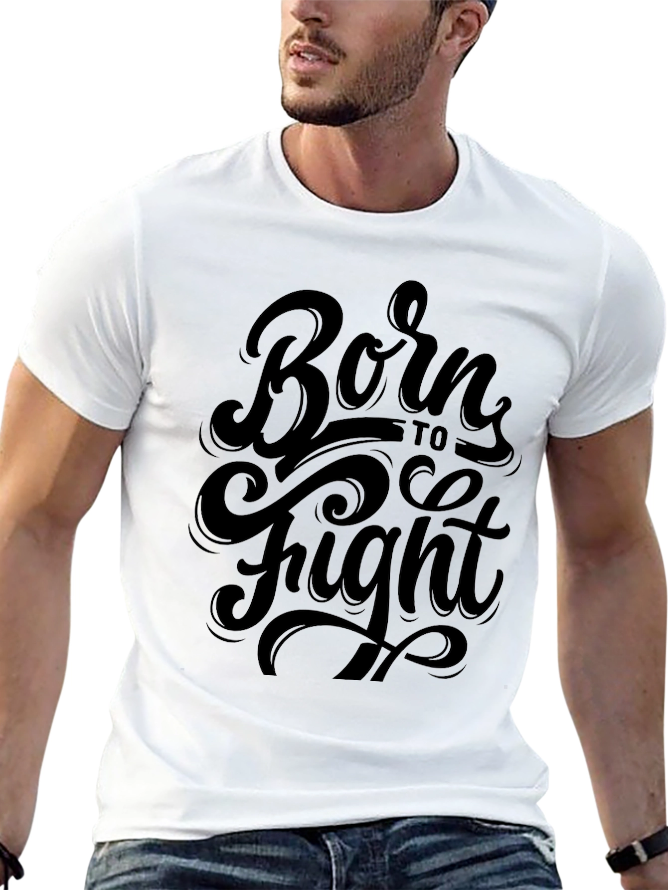 Born to Fight Black Graphic Tee