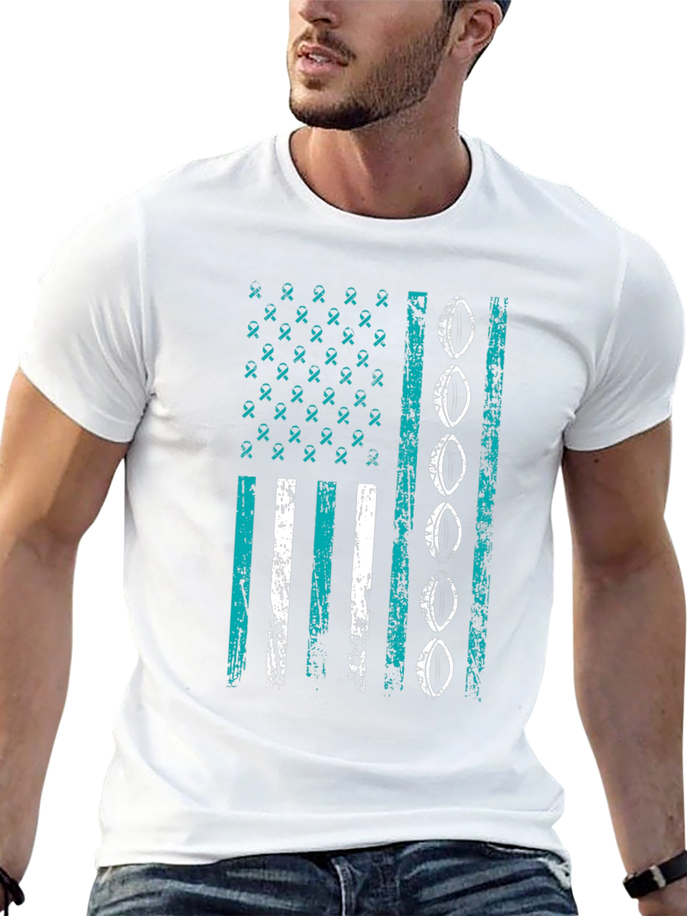 Awareness Ribbon Flag Graphic Tee