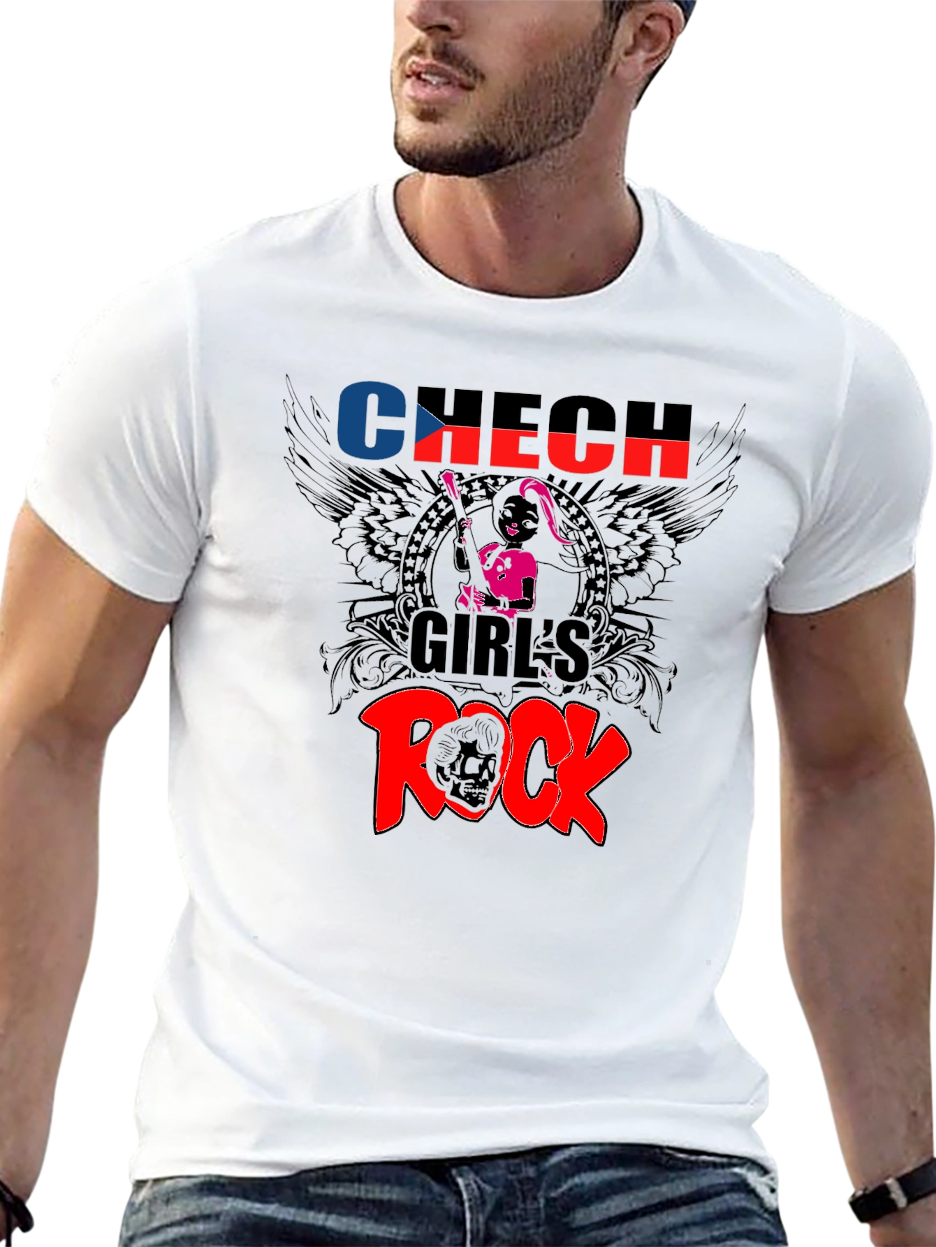 Czech Girls Rock Graphic Tee - Black