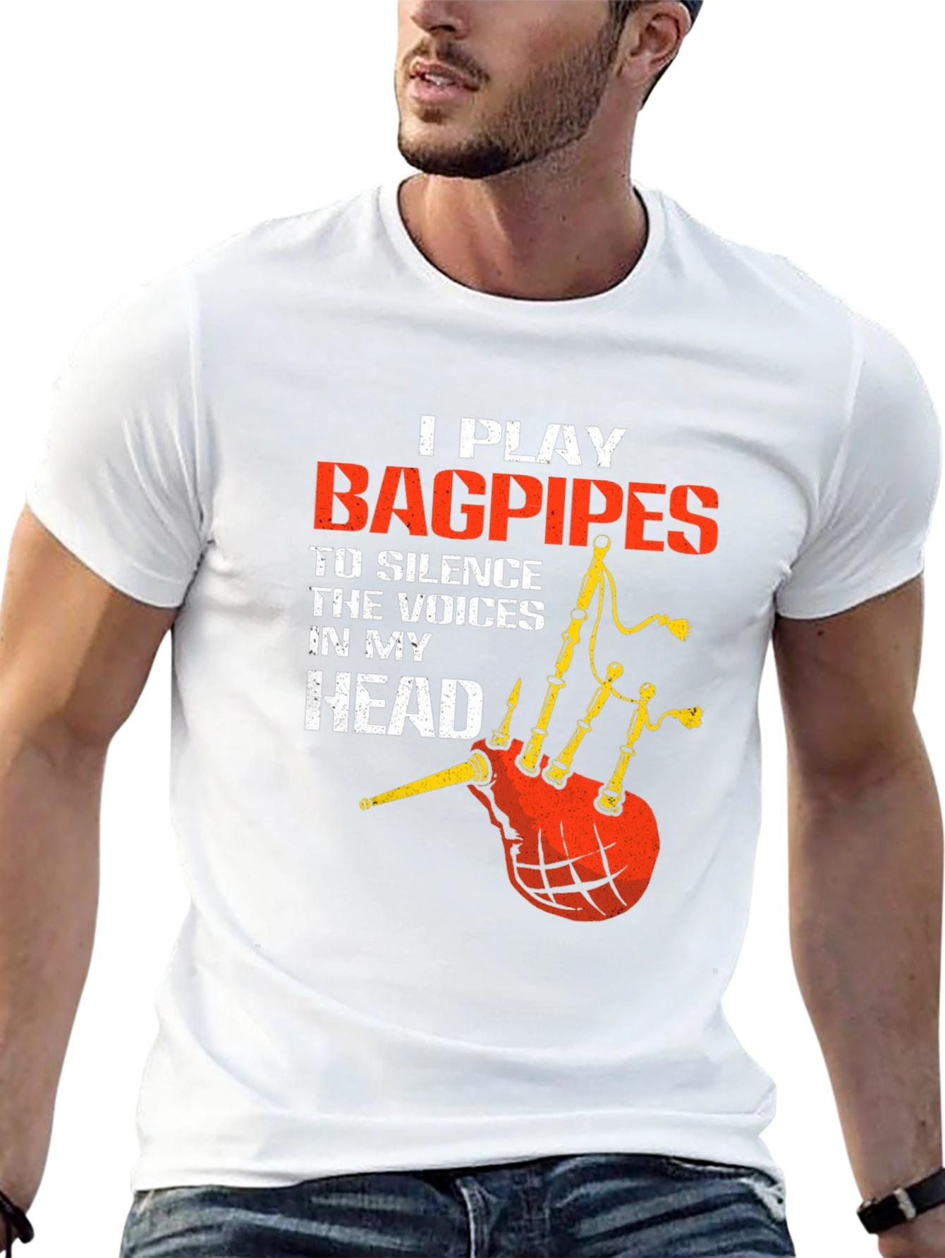 Bagpipes T-Shirt: Silence the Voices