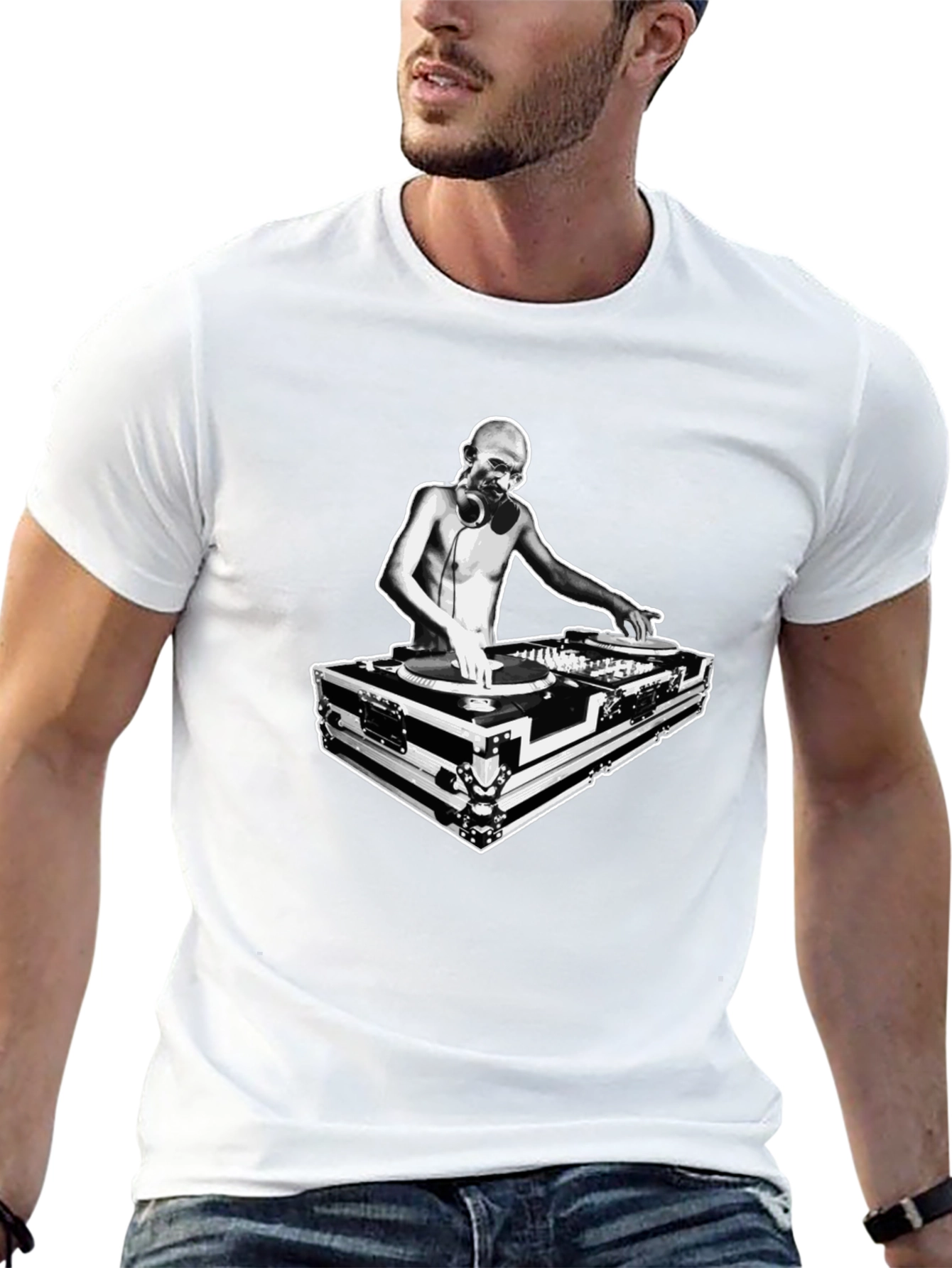 DJ Graphic T-Shirt - Black Cotton Tee