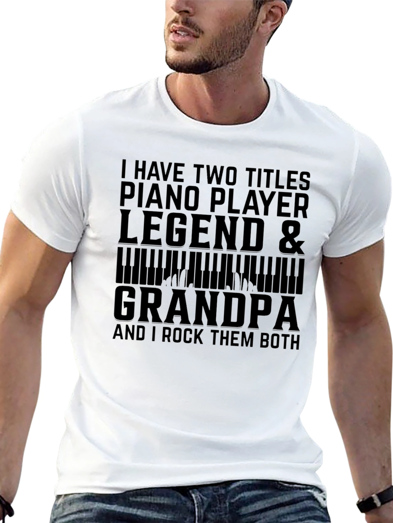 Piano Player Legend & Grandpa T-Shirt