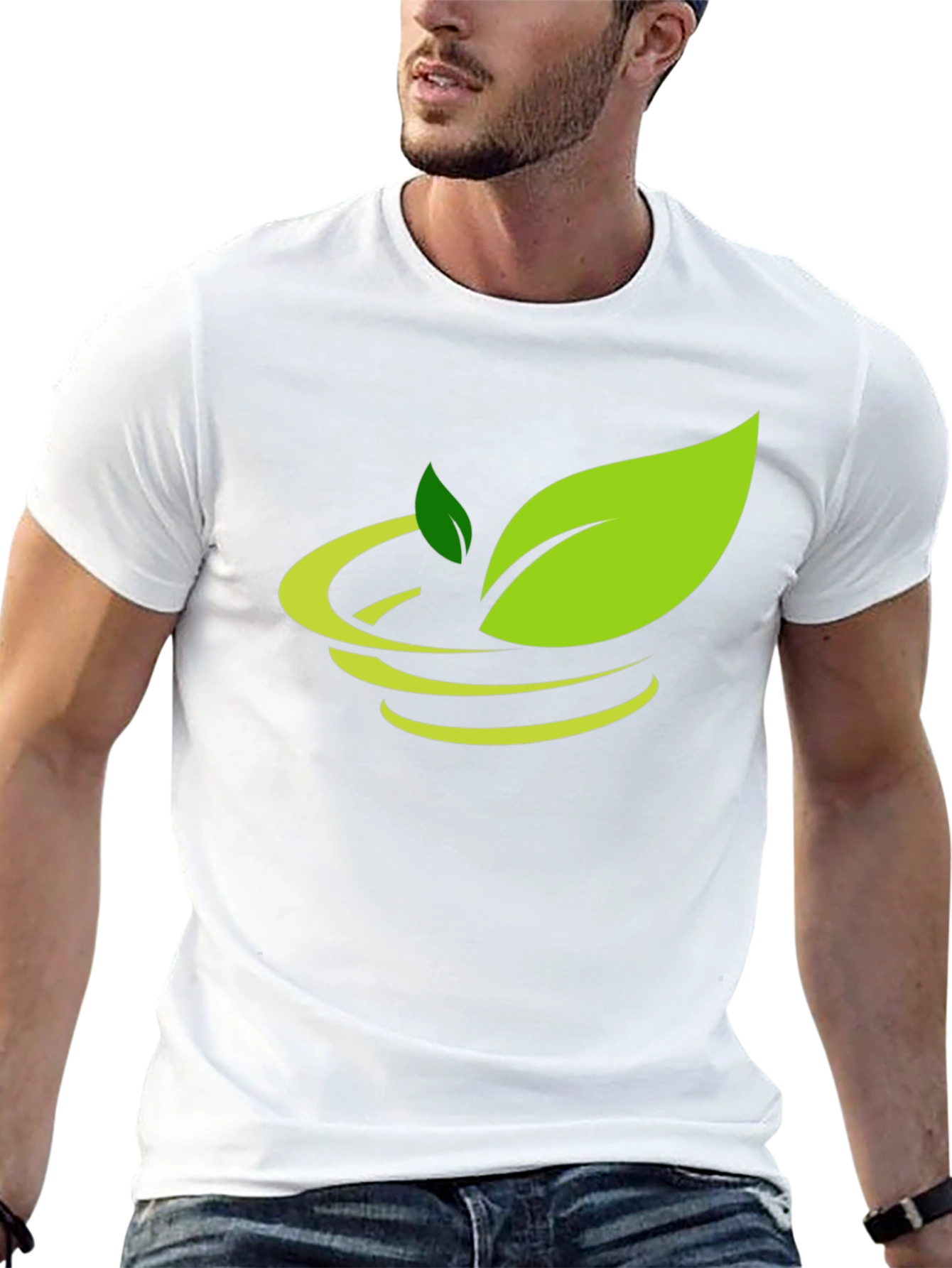 Nature Inspired Black Graphic Tee