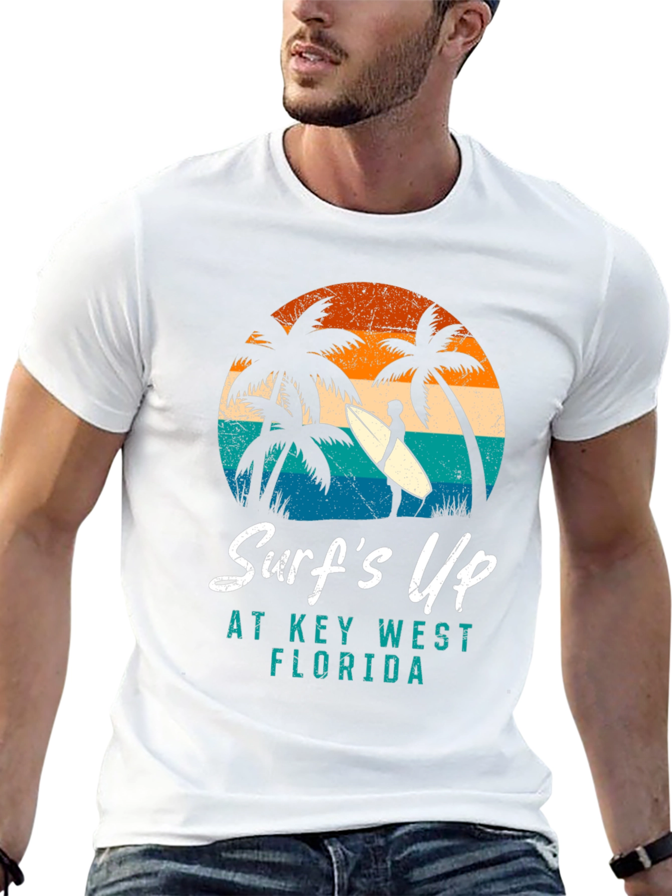 Surfs Up Key West Florida Tee