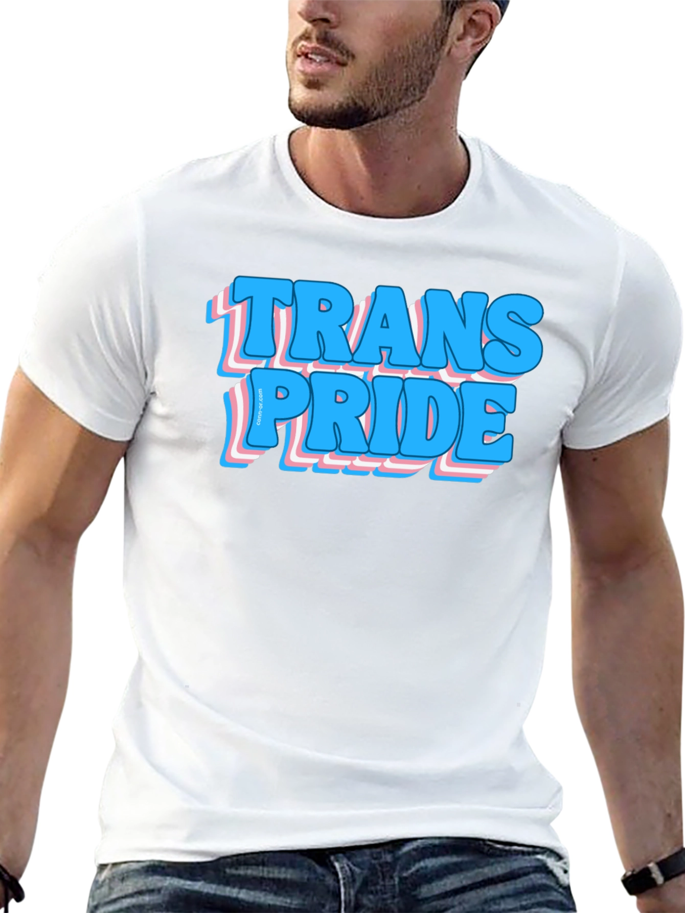 Trans Pride Graphic Tee - Black Cotton Comfort