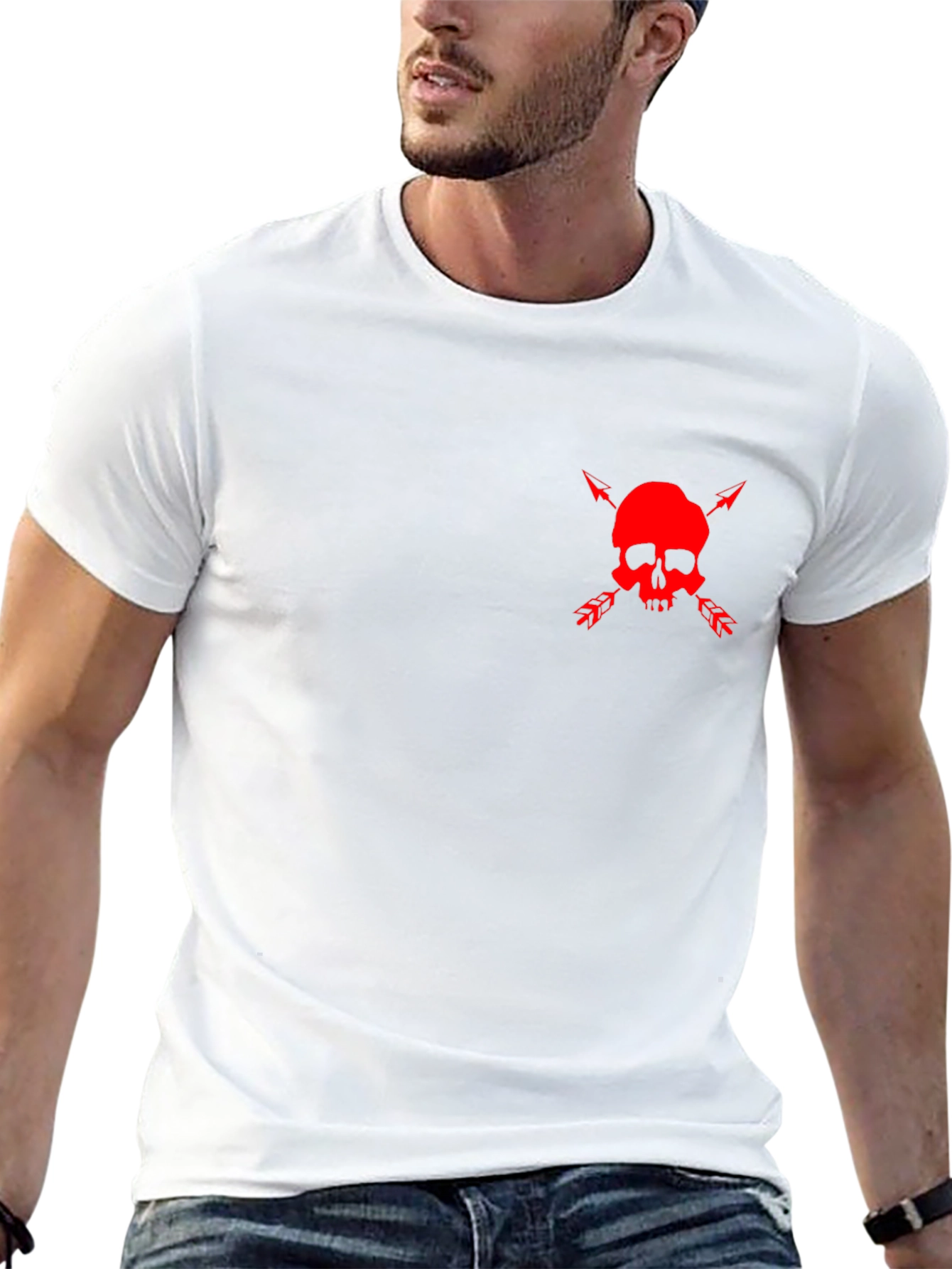 Skull & Arrows Graphic Tee - Mens Black T-Shirt