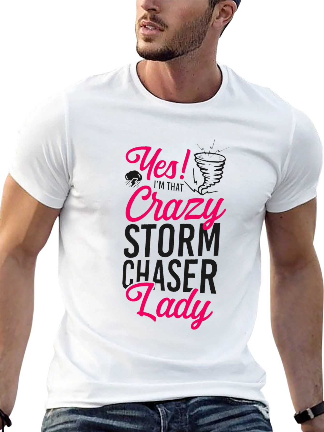 Crazy Storm Chaser Lady Graphic Tee
