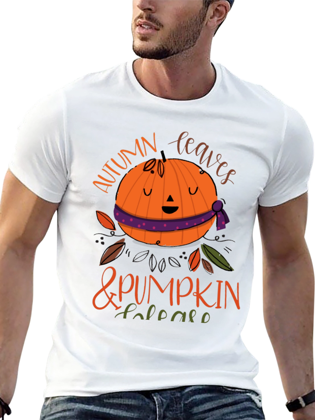 Autumn Leaves & Pumpkin Please T-Shirt