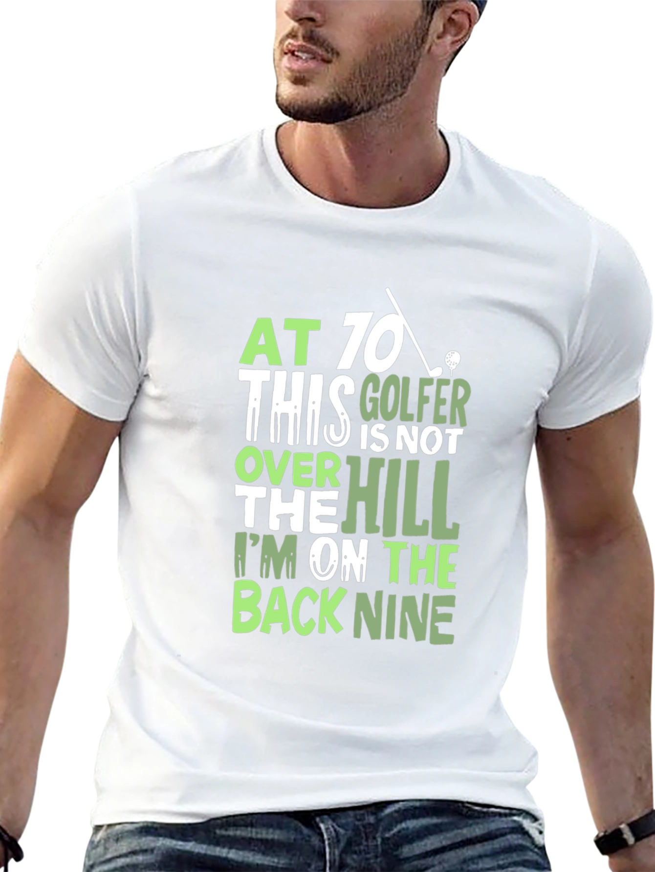 Funny Golf T-Shirt - At 70 This Golfer