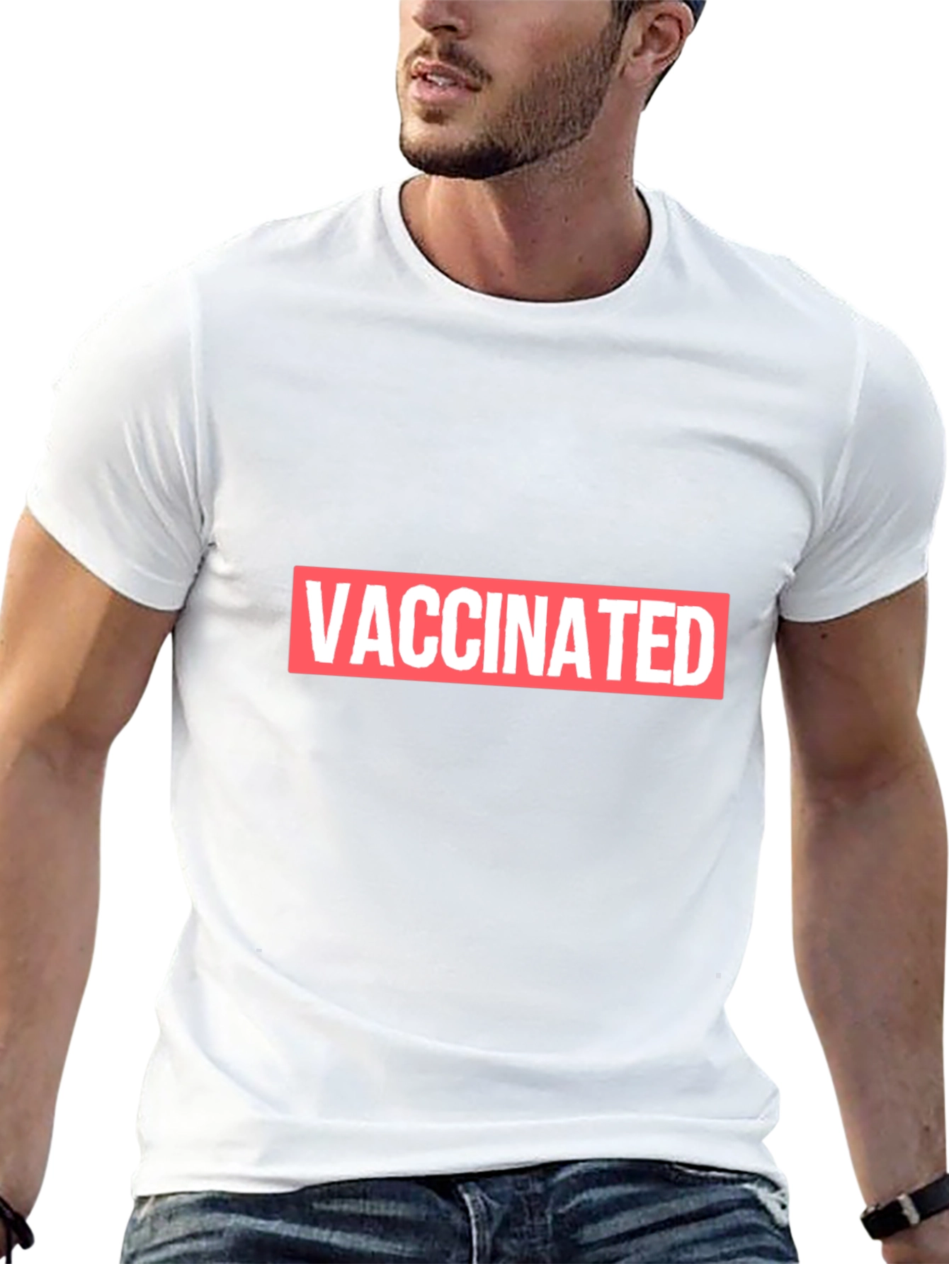 Vaccinated Black T-Shirt - Show Your Status