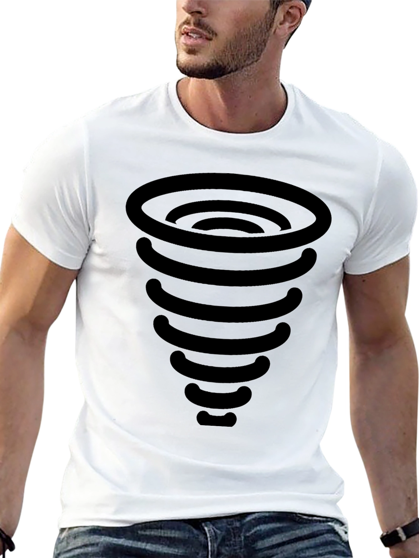 Tornado Graphic T-Shirt - Black Cotton Tee