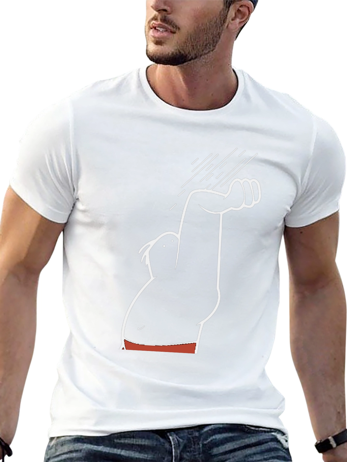 Funny Cartoon Graphic Tee - Black