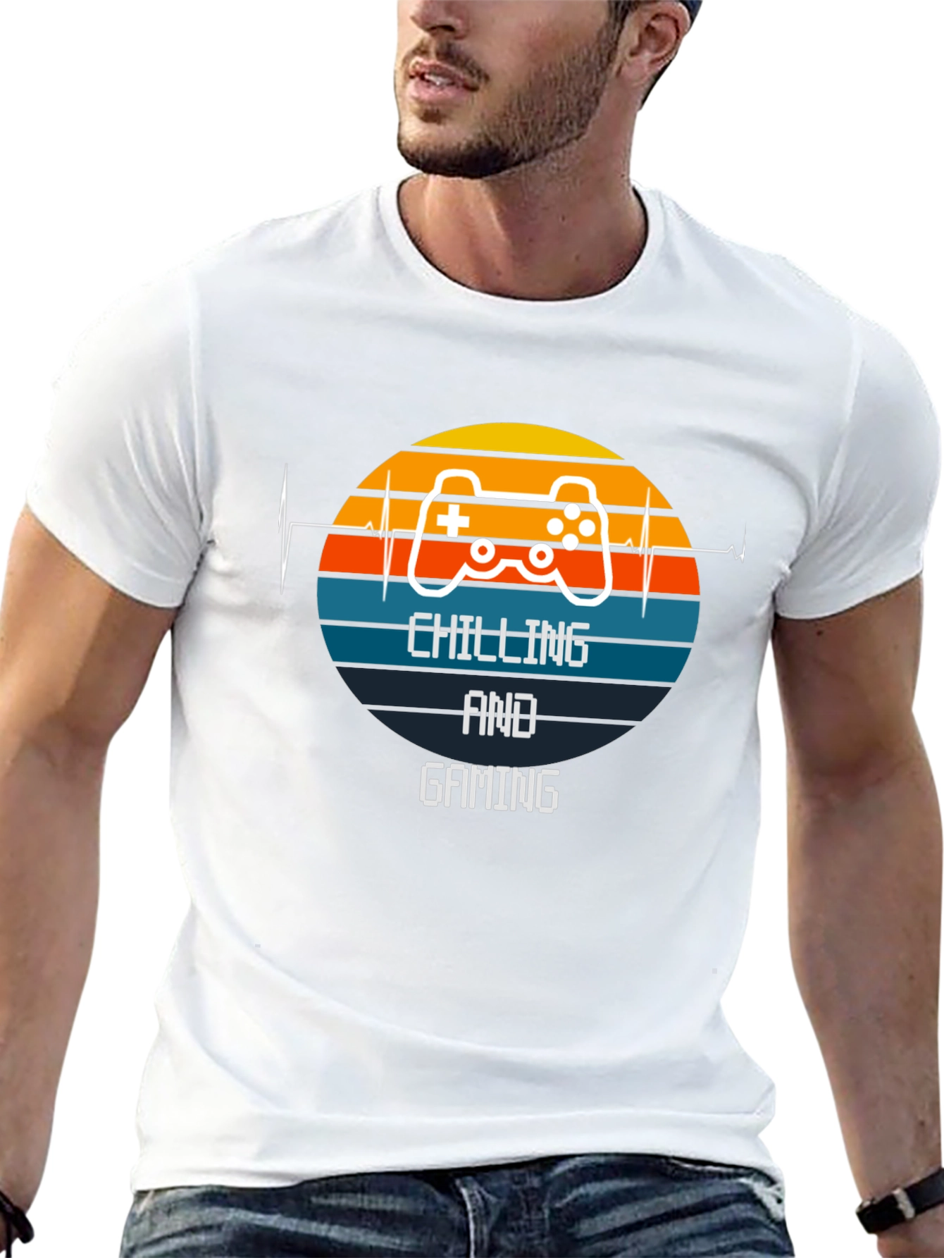 Chilling and Gaming Graphic Tee