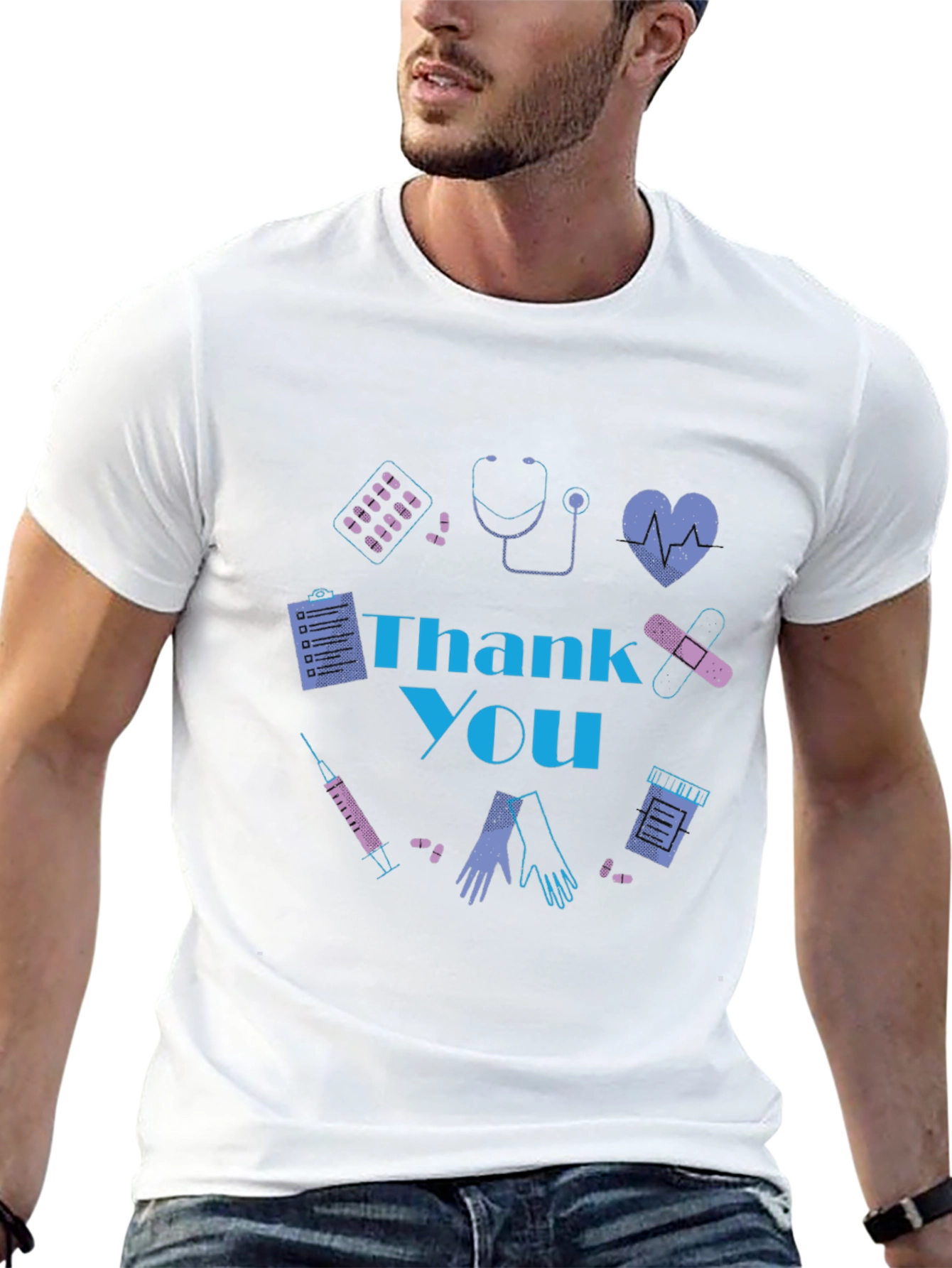 Thank You Healthcare Workers Graphic Tee