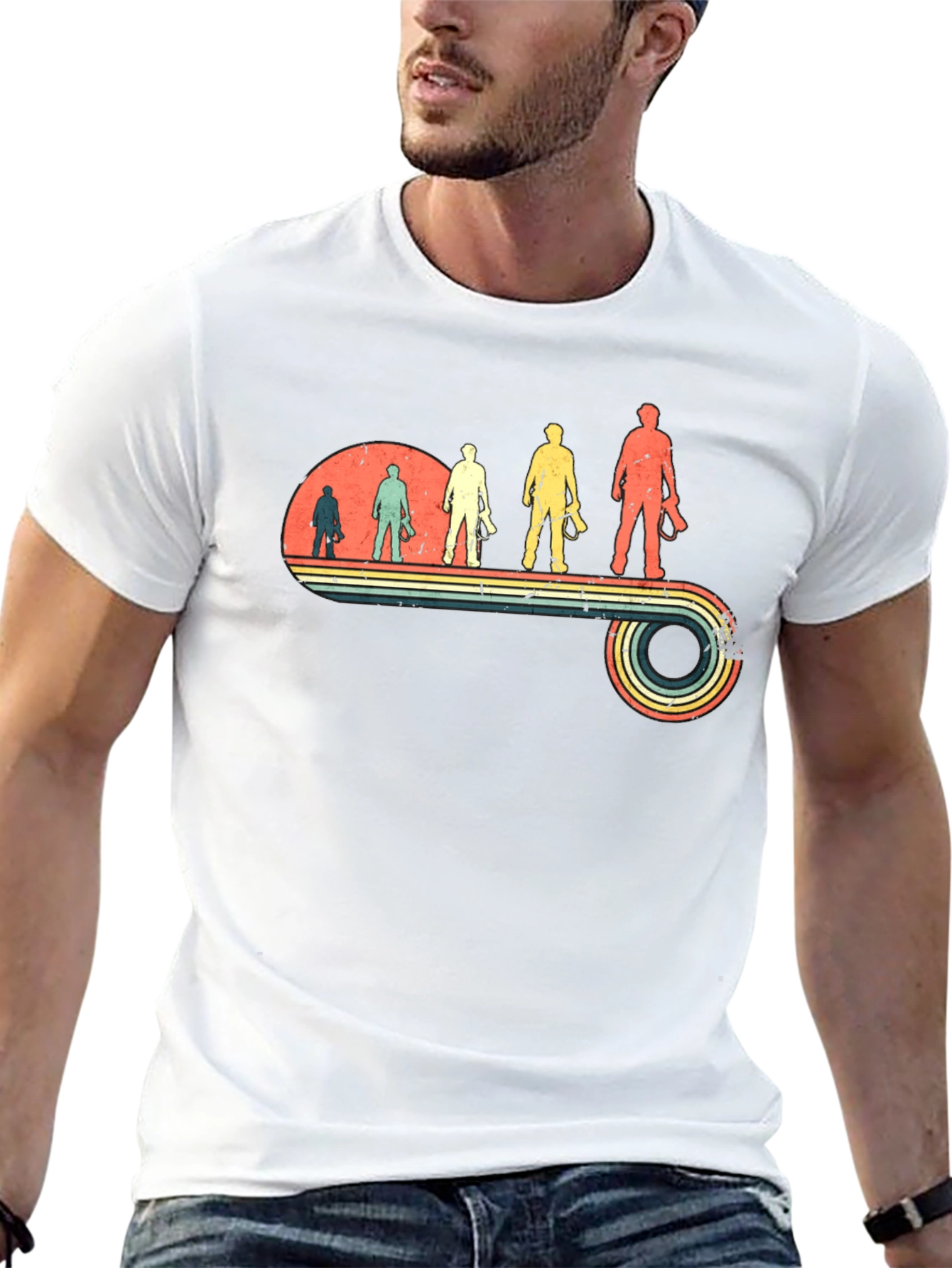 Photographer Evolution Retro T-Shirt