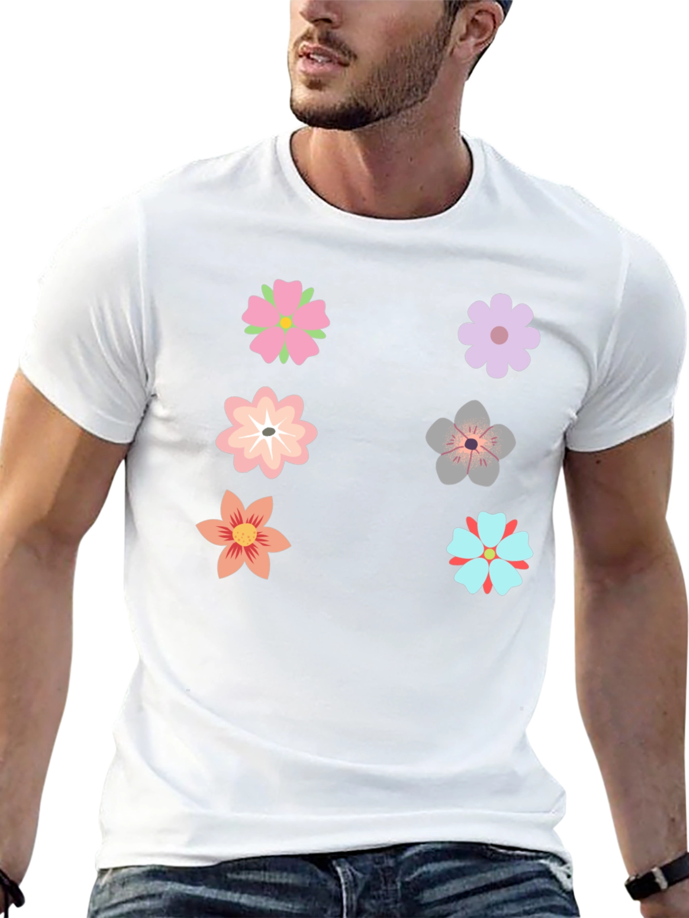 Floral Graphic T-Shirt - Black