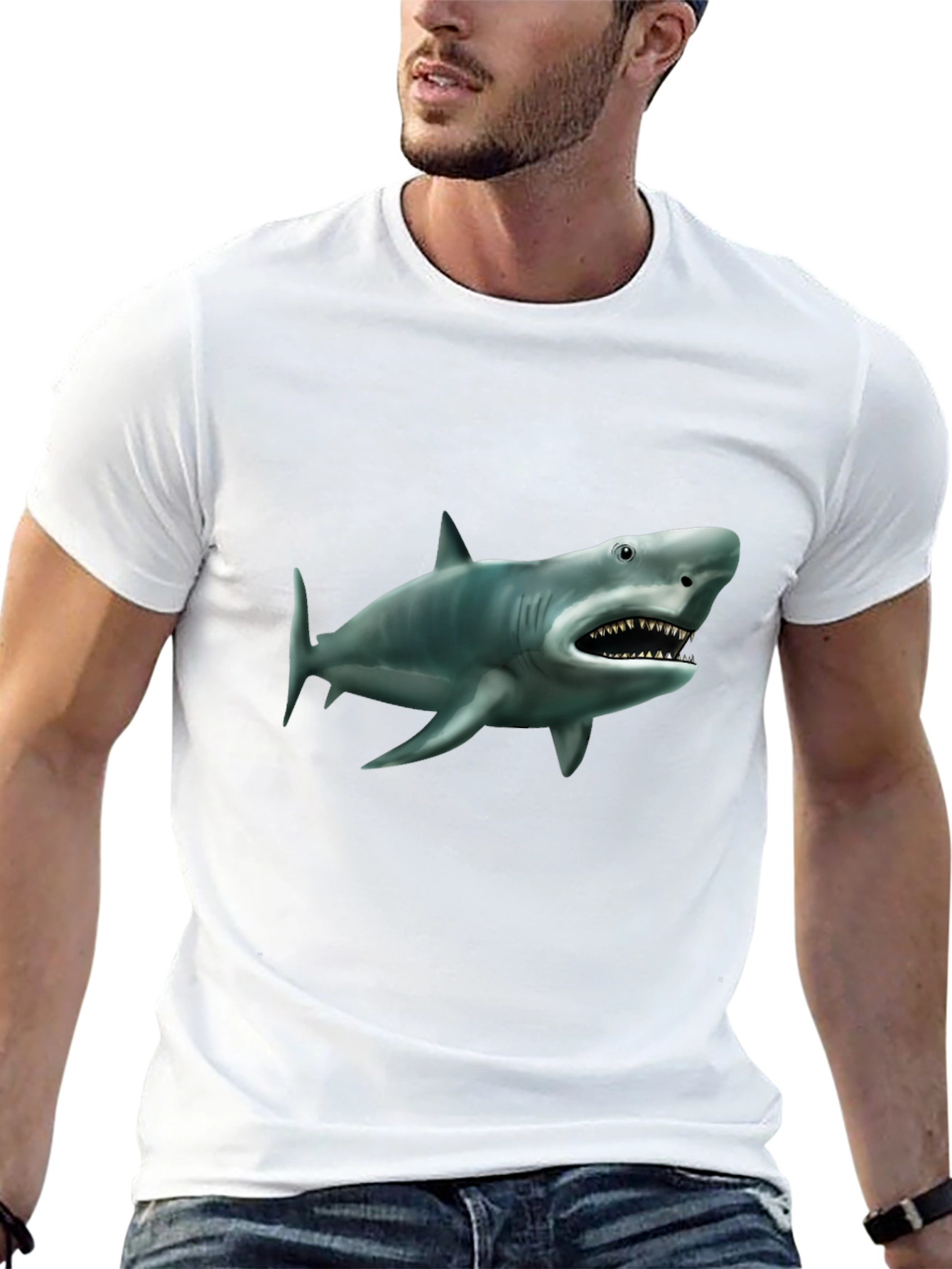 Shark Graphic Black T-Shirt
