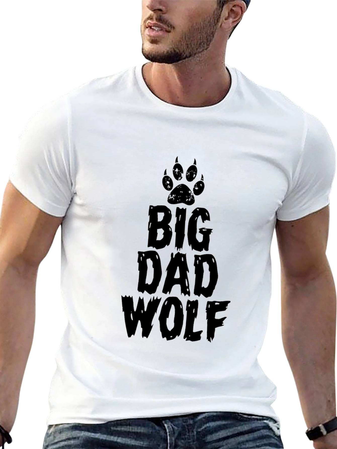 Big Dad Wolf Graphic Tee - Mens Black T-Shirt