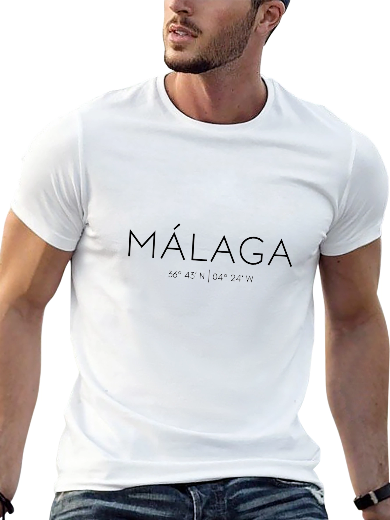 Malaga Coordinates Graphic T-Shirt