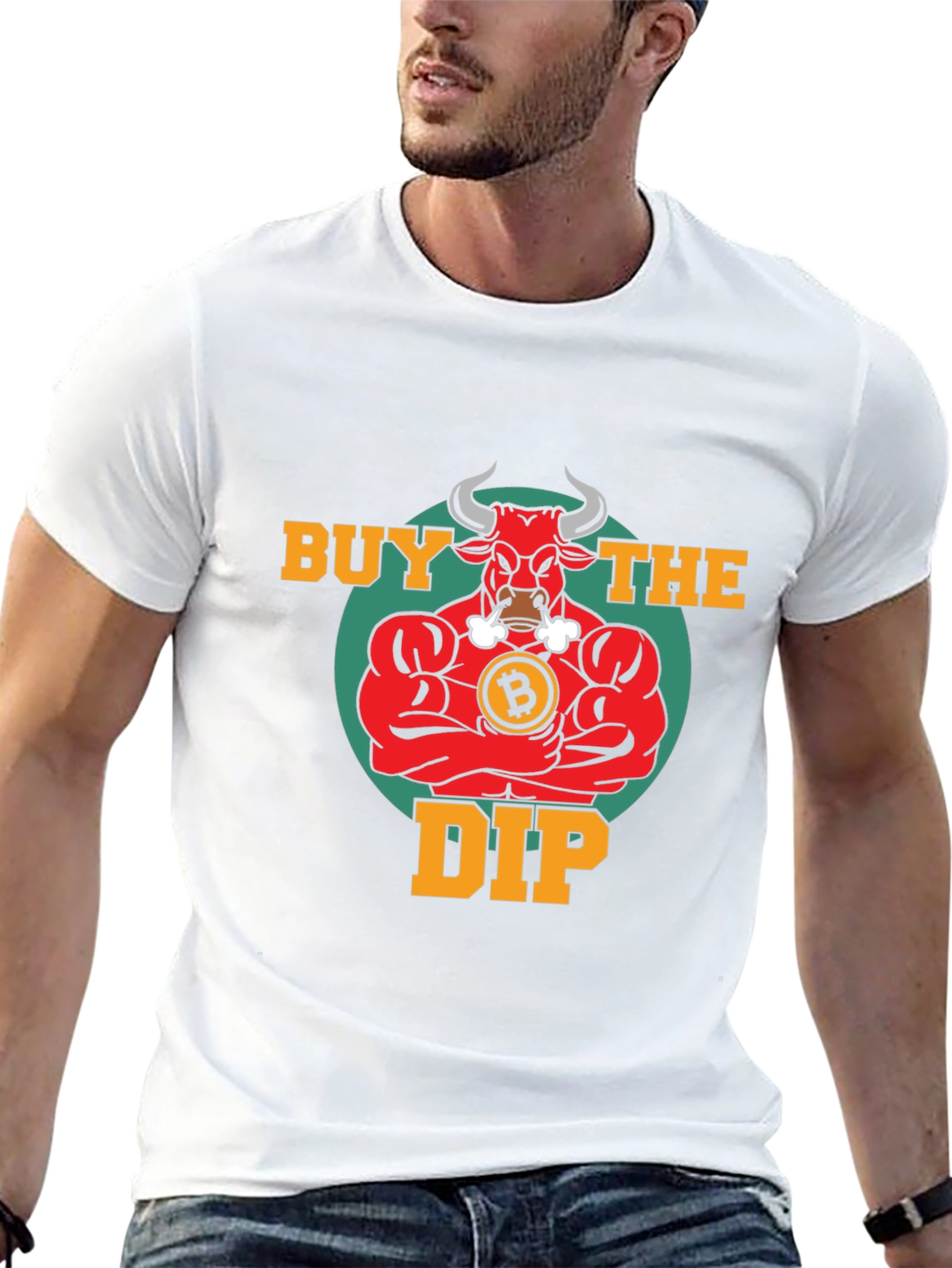 Buy the Dip Bitcoin Bull T-Shirt