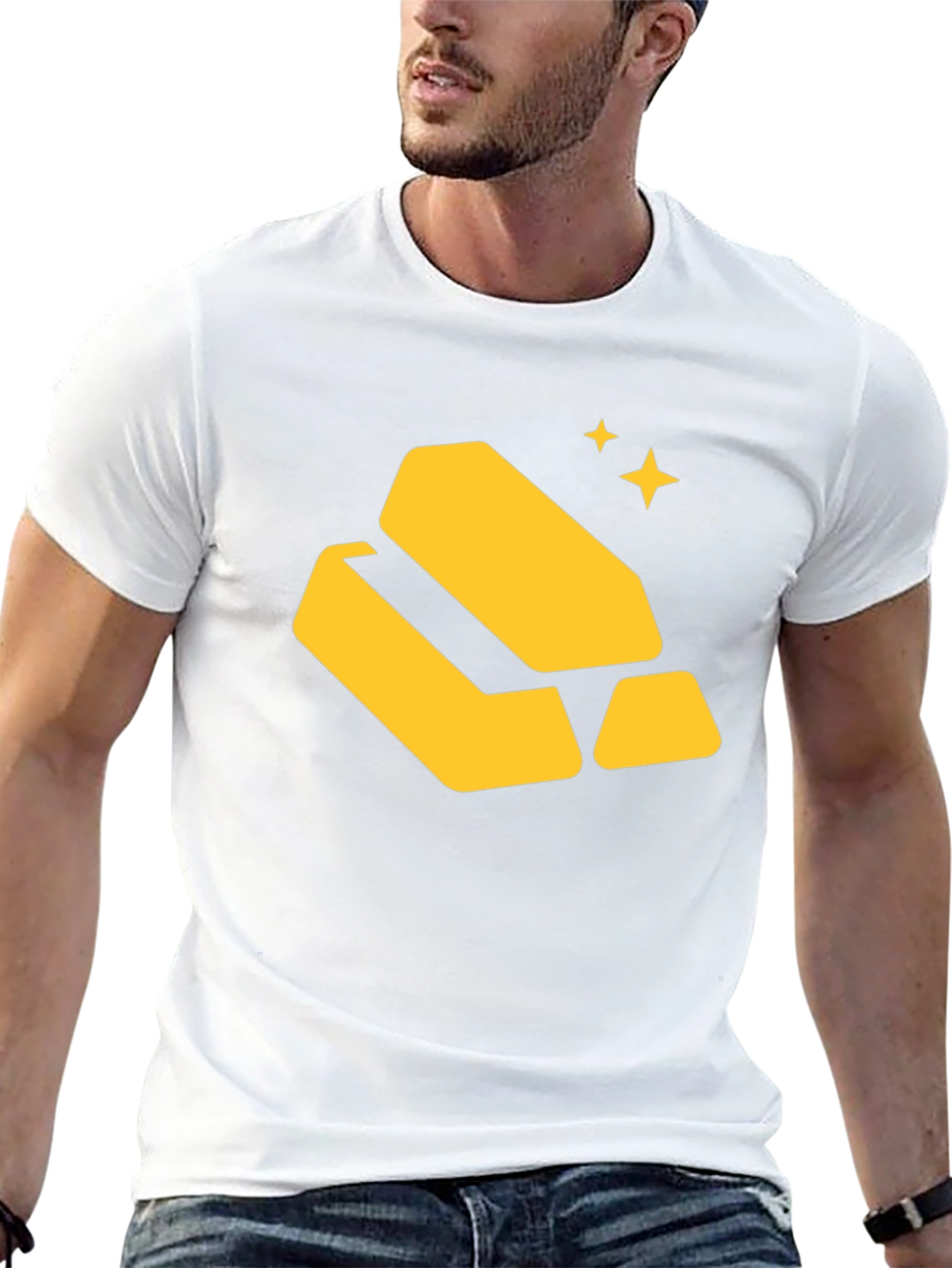 Gold Bars Graphic Tee - Black