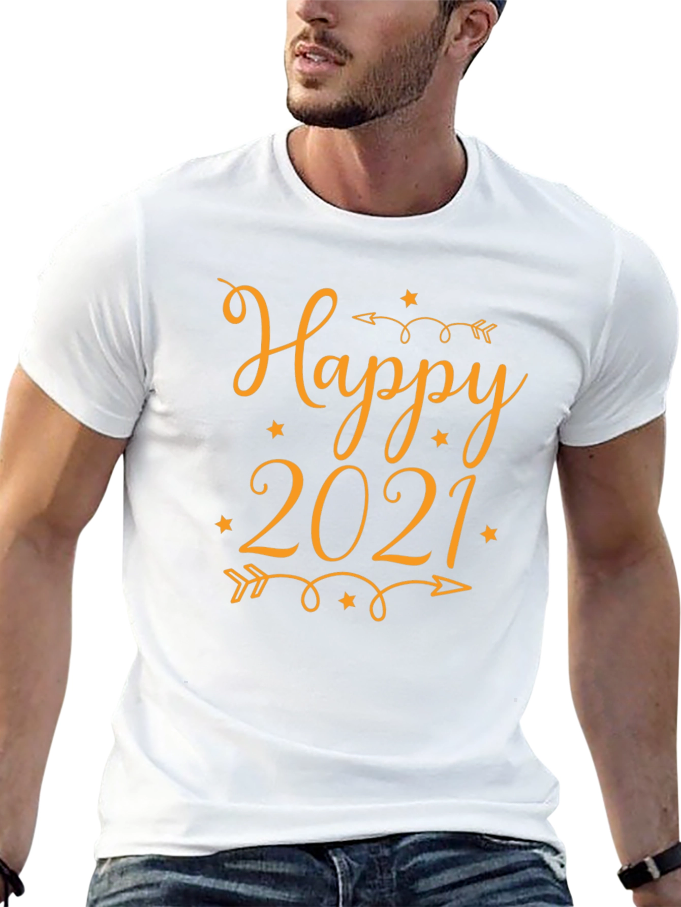 Happy 2021 Graphic T-Shirt - Black
