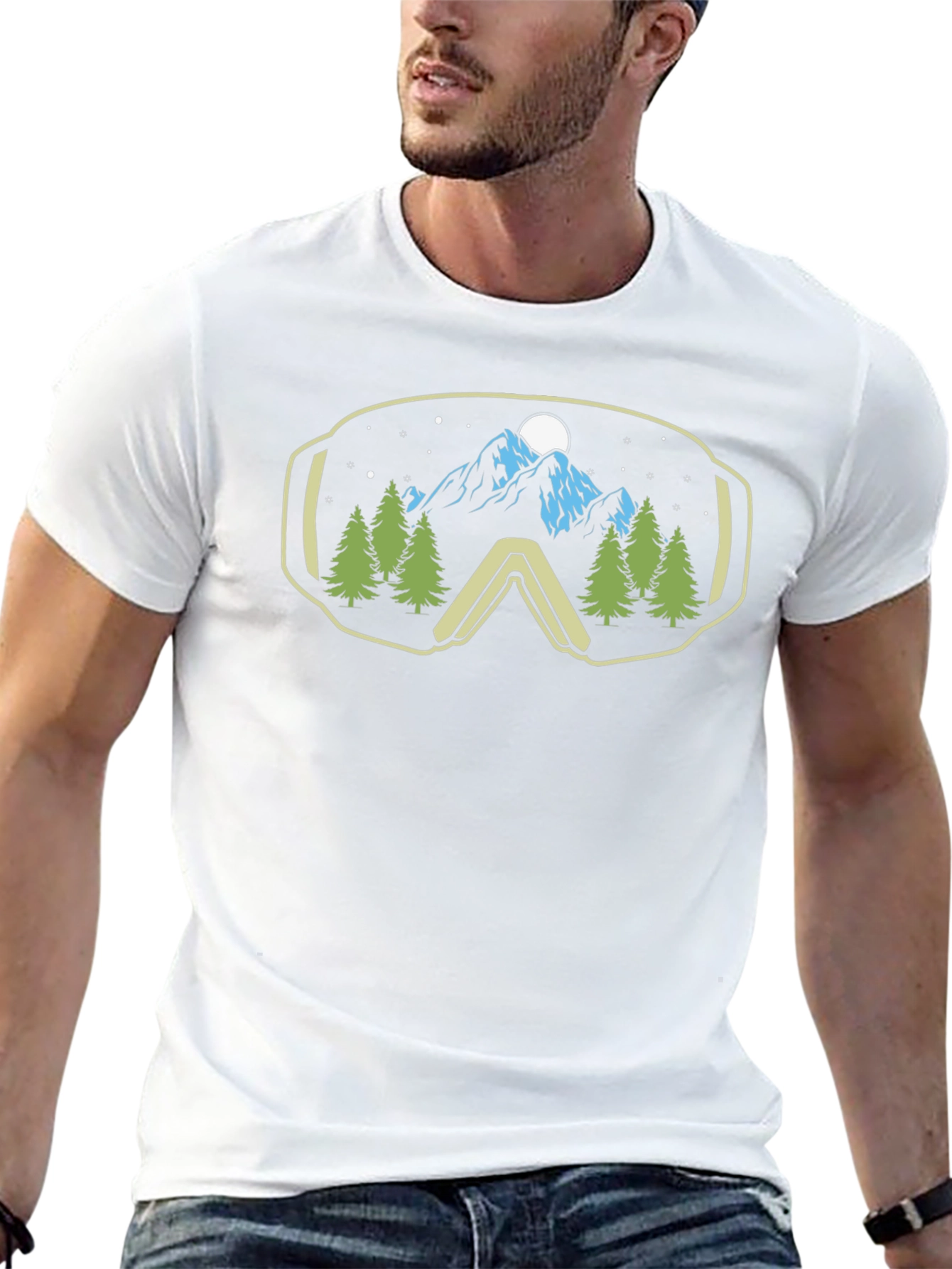 Mountain View Ski Goggles Graphic Tee