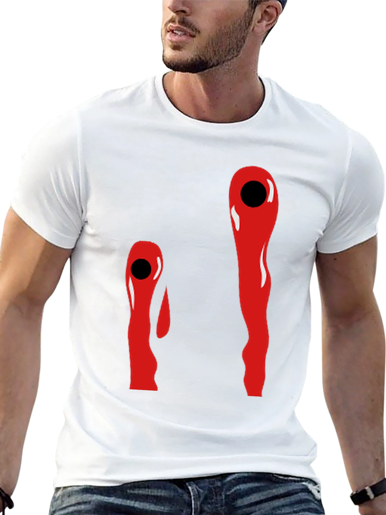 Bloody Eye Graphic Tee - Halloween Costume T-Shirt