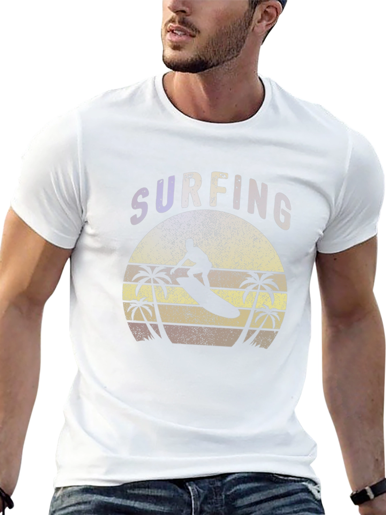Surfing Graphic T-Shirt: Retro Style