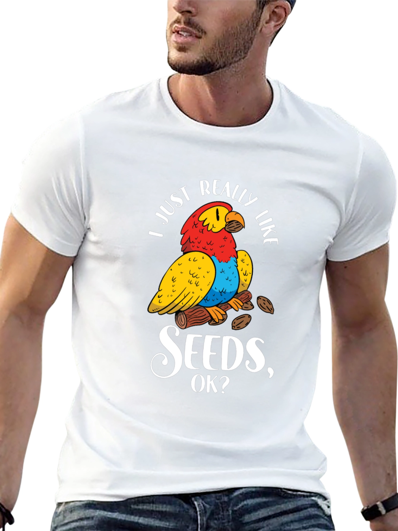 I Just Really Like Seeds Parrot T-Shirt