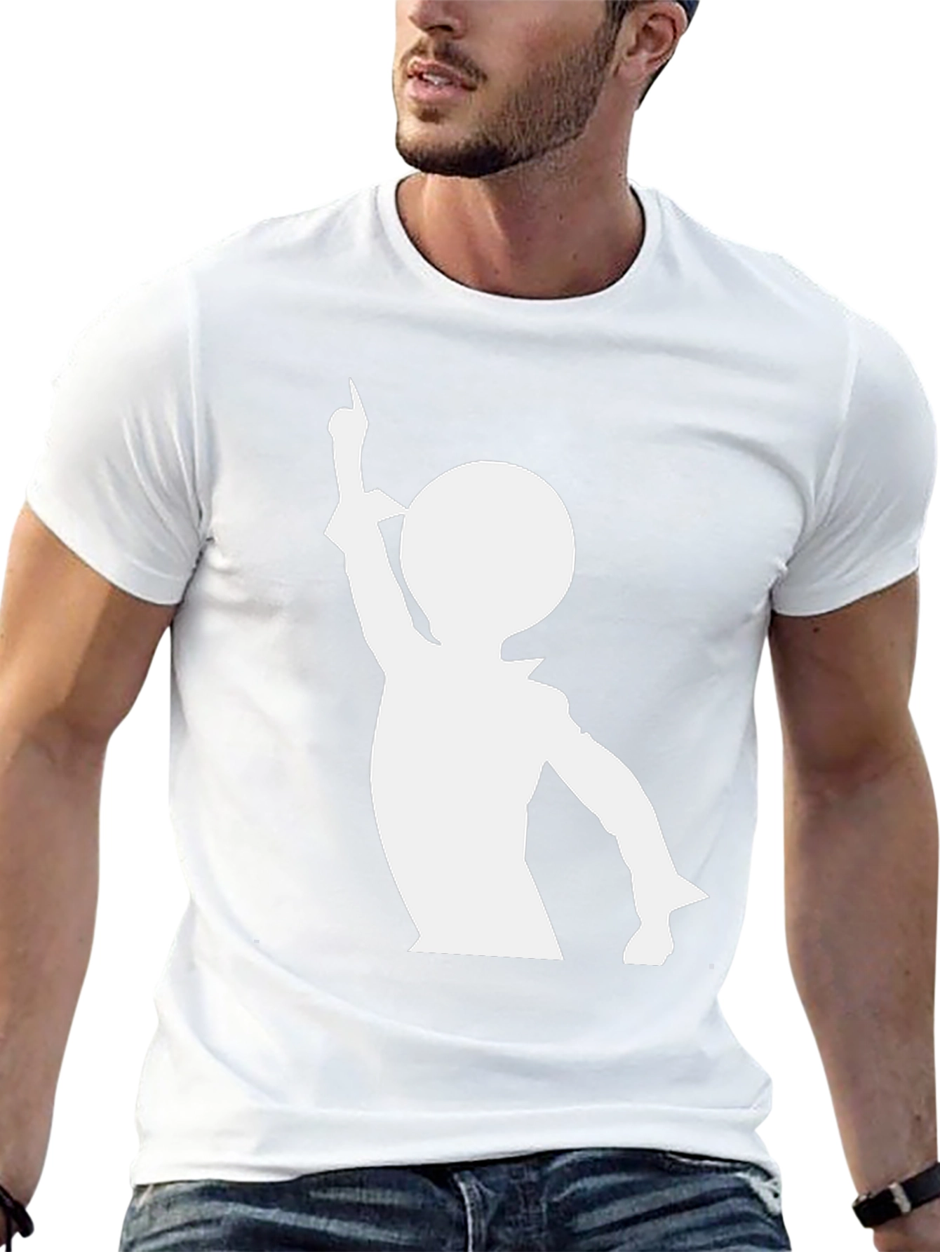 Retro Silhouette Graphic Tee - Black