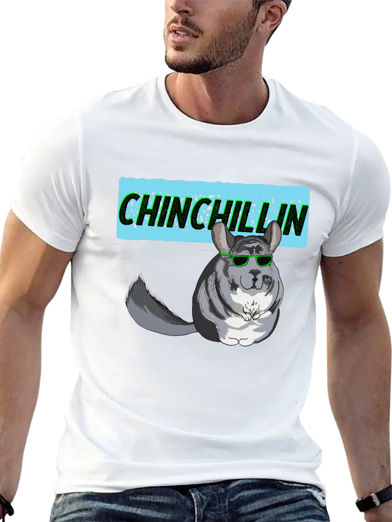 Chinchillin Graphic T-Shirt - Funny Chinchilla Design