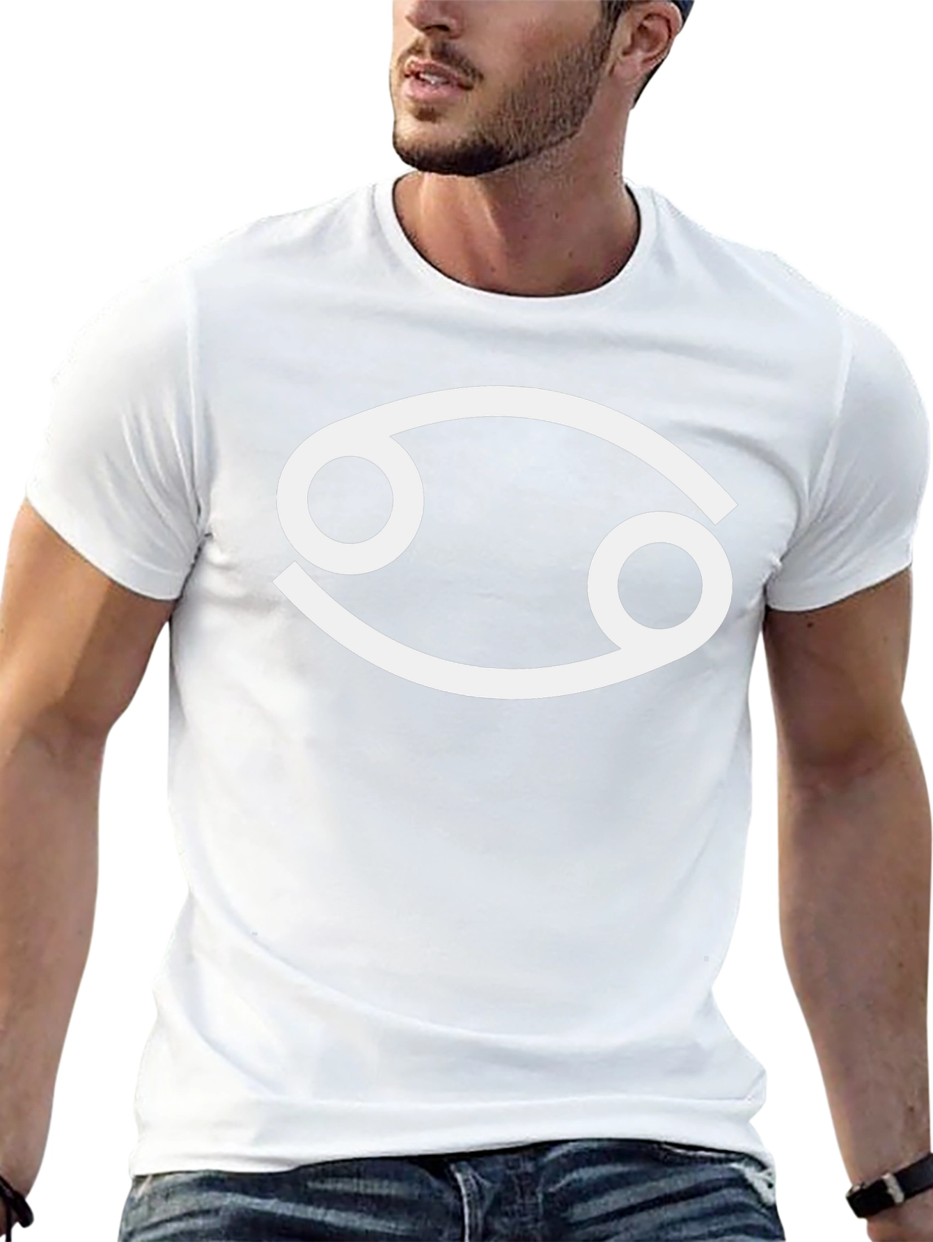 Cancer Zodiac Symbol T-Shirt - Black