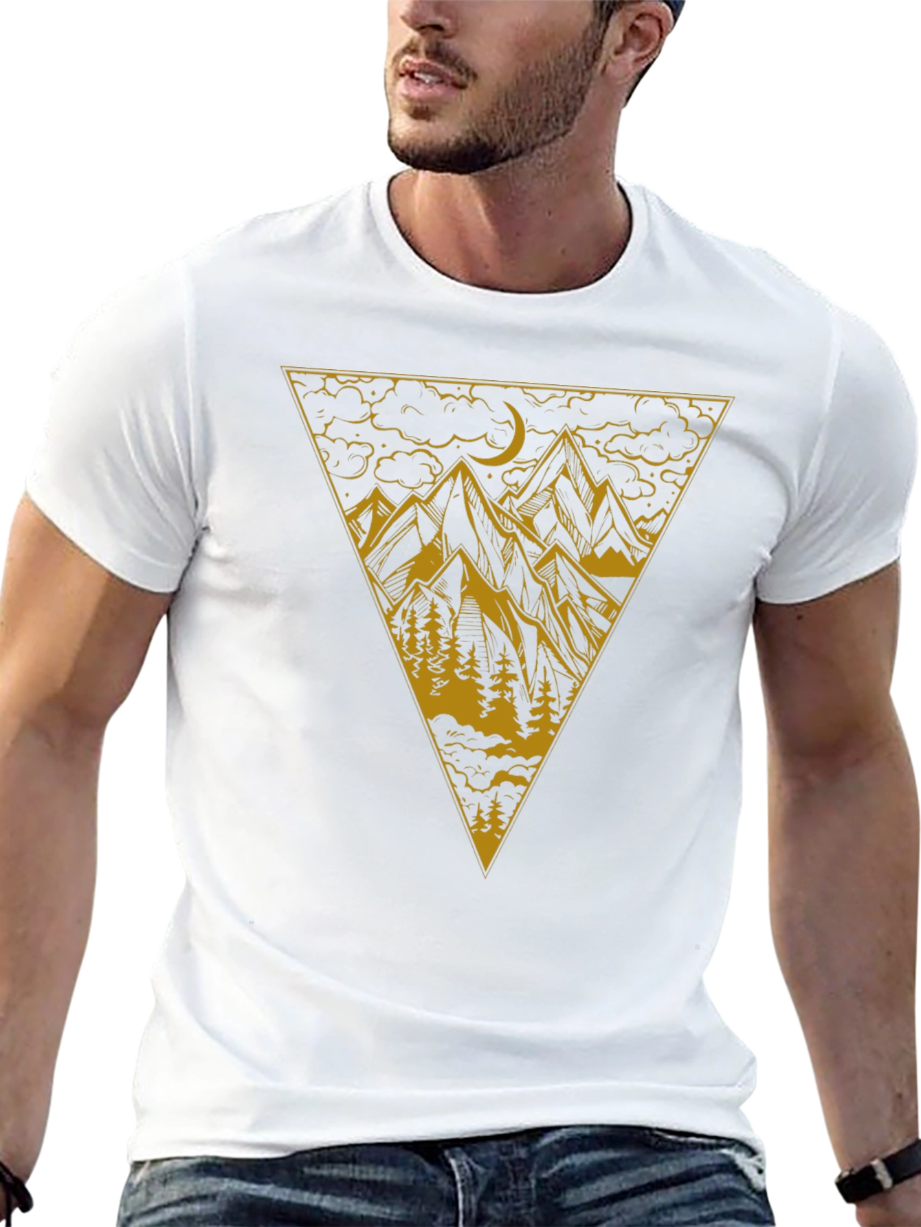 Mountain Peak Graphic T-Shirt - Black