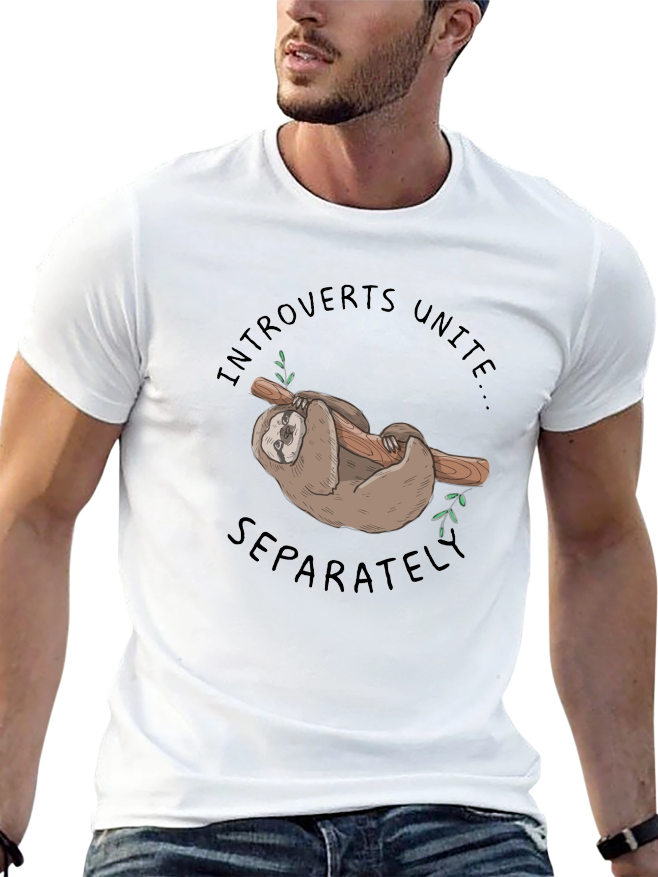 Introvert Unite Sloth Graphic Tee