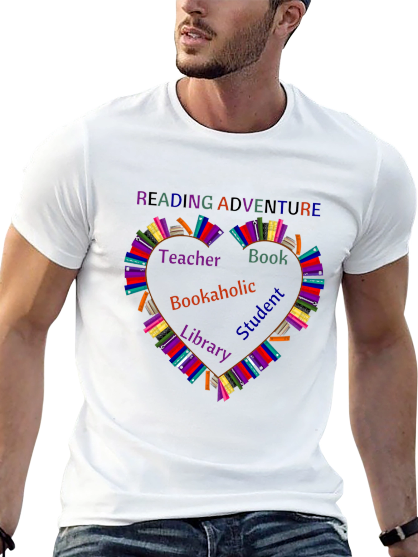Reading Adventure T-Shirt - Book Lovers Heart Design