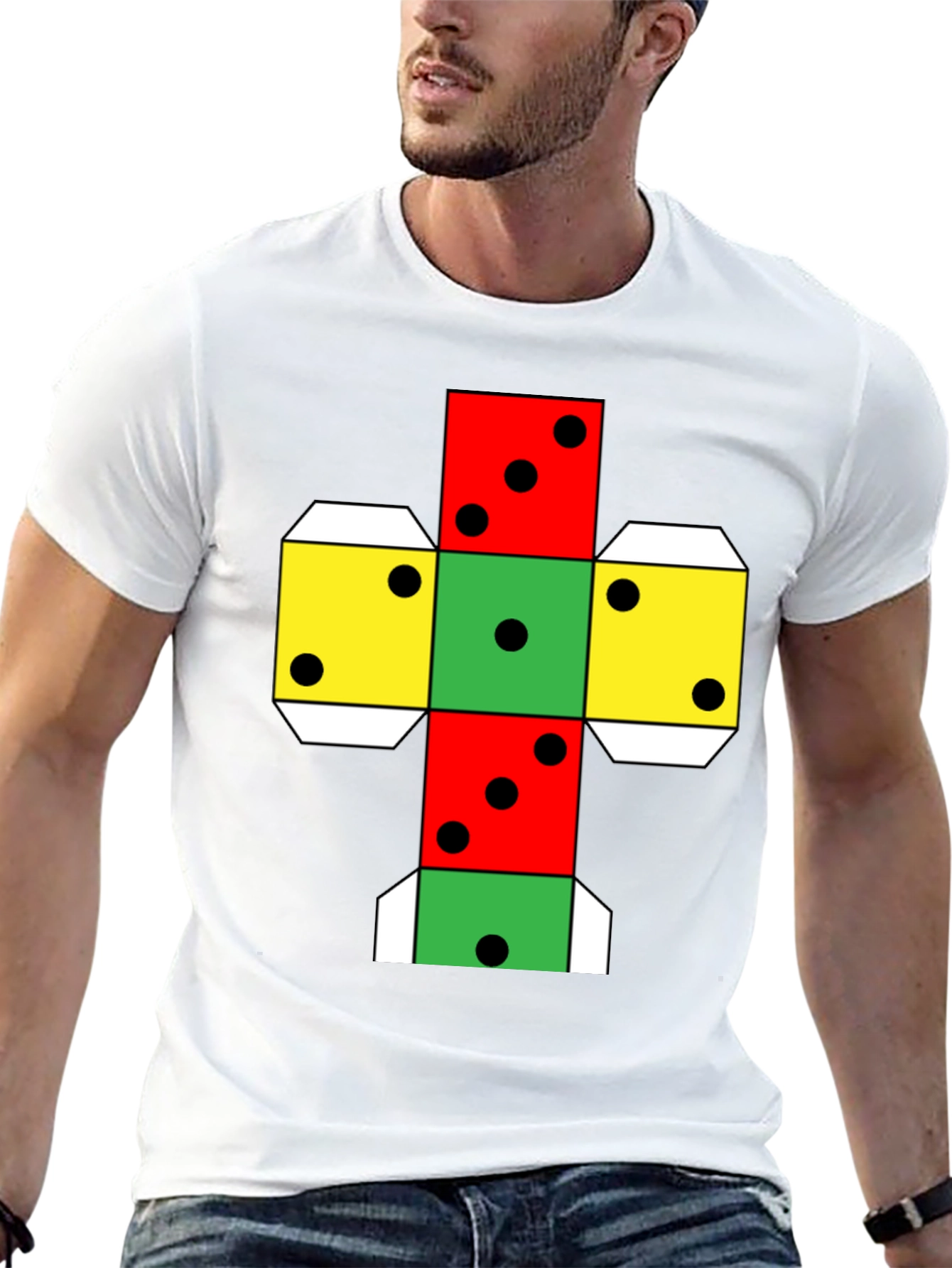 Geometric Dice Unfolded T-Shirt