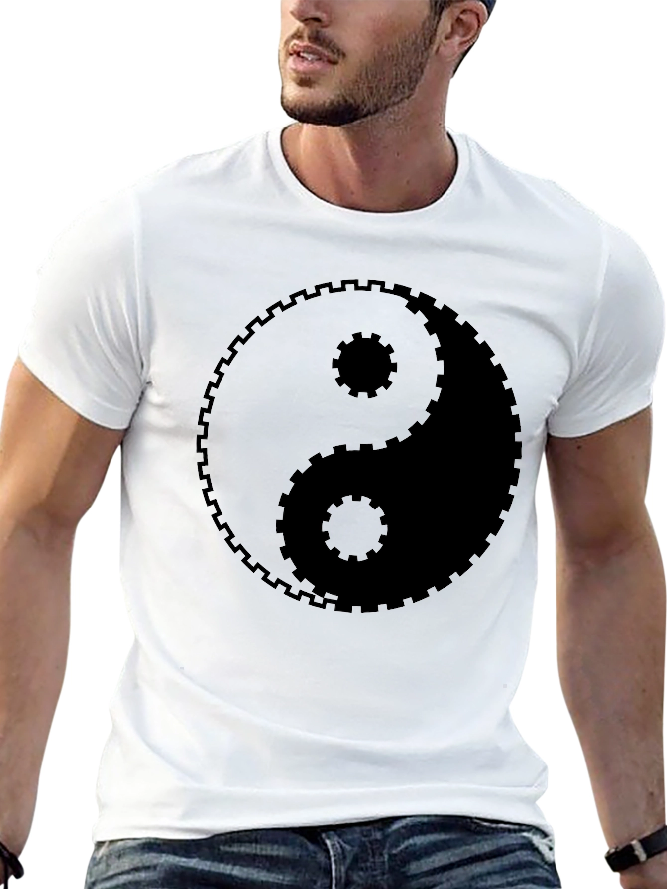 Yin Yang Gear T-Shirt - Balance & Harmony