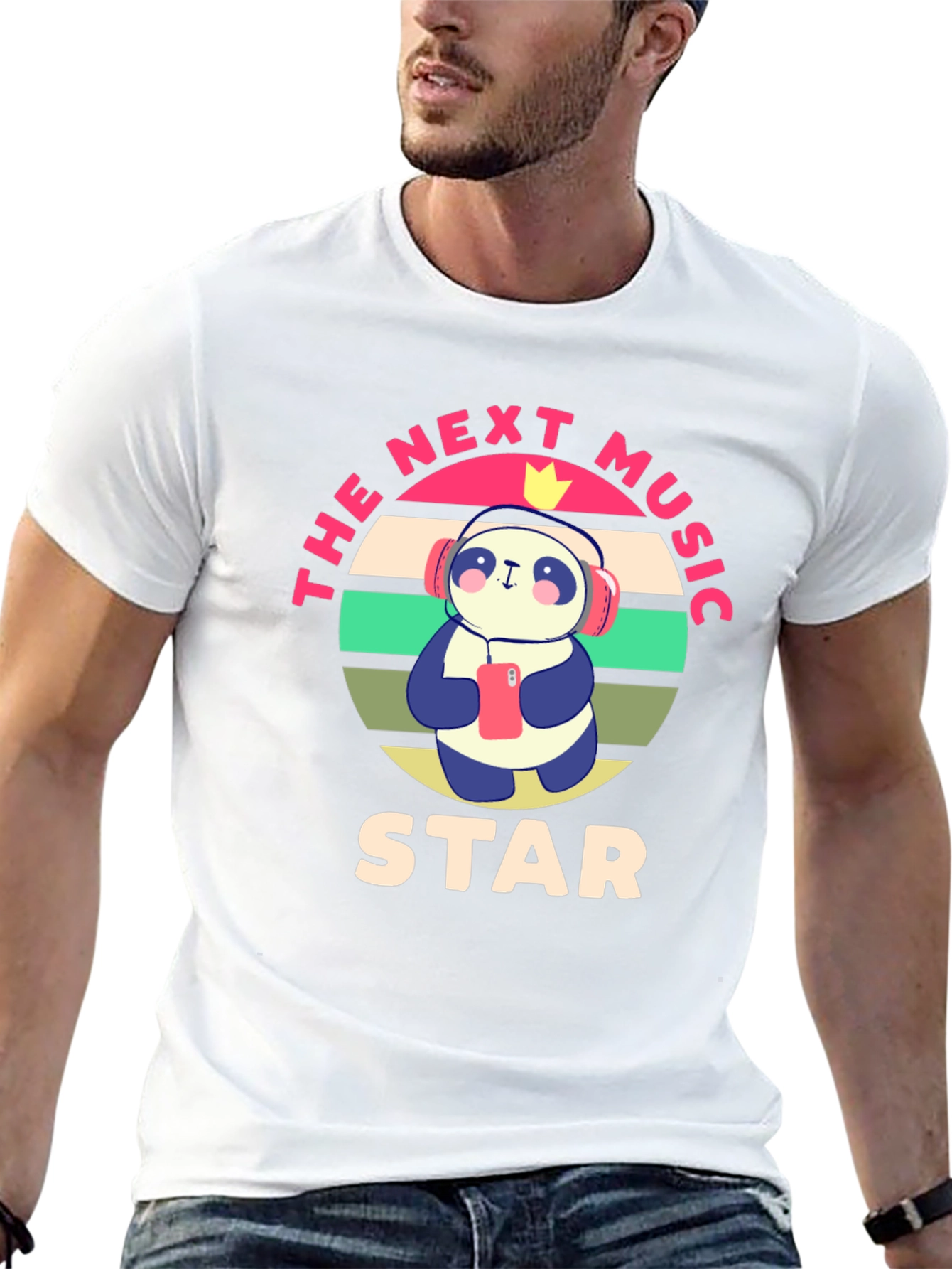 The Next Music Star Panda Graphic T-Shirt