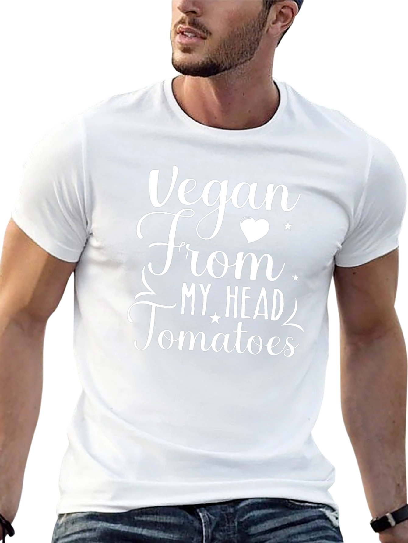 Vegan From My Head Tomatoes Black T-Shirt