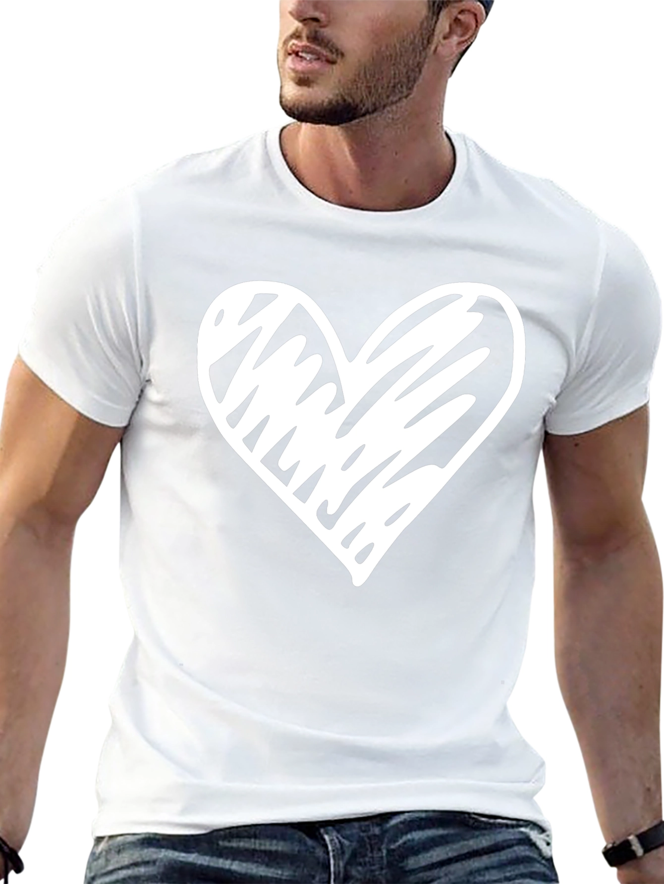 Heart Graphic Black T-Shirt