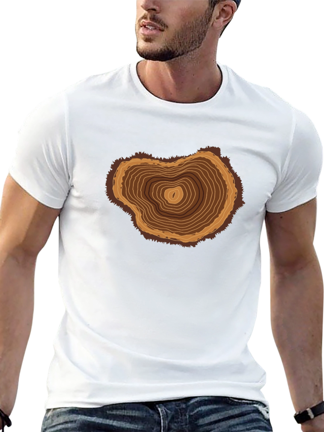 Tree Ring Graphic T-Shirt - Nature Inspired Tee