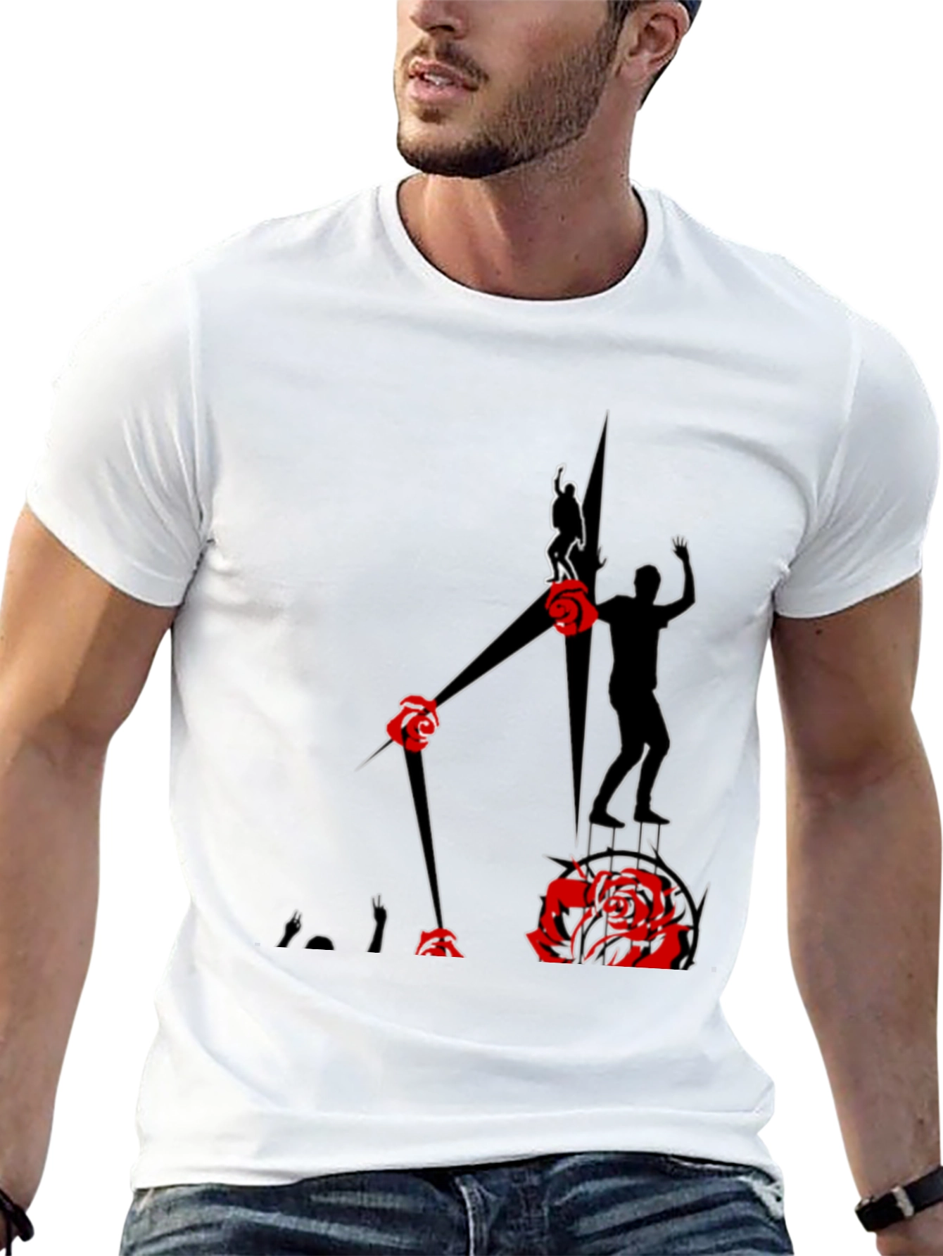 Abstract Rose Clock T-Shirt