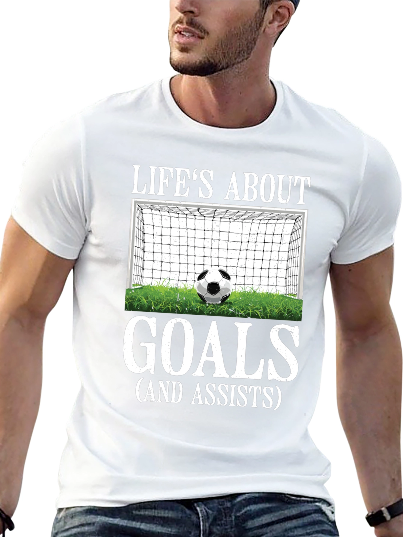Lifes About Goals T-Shirt - Soccer Graphic Tee