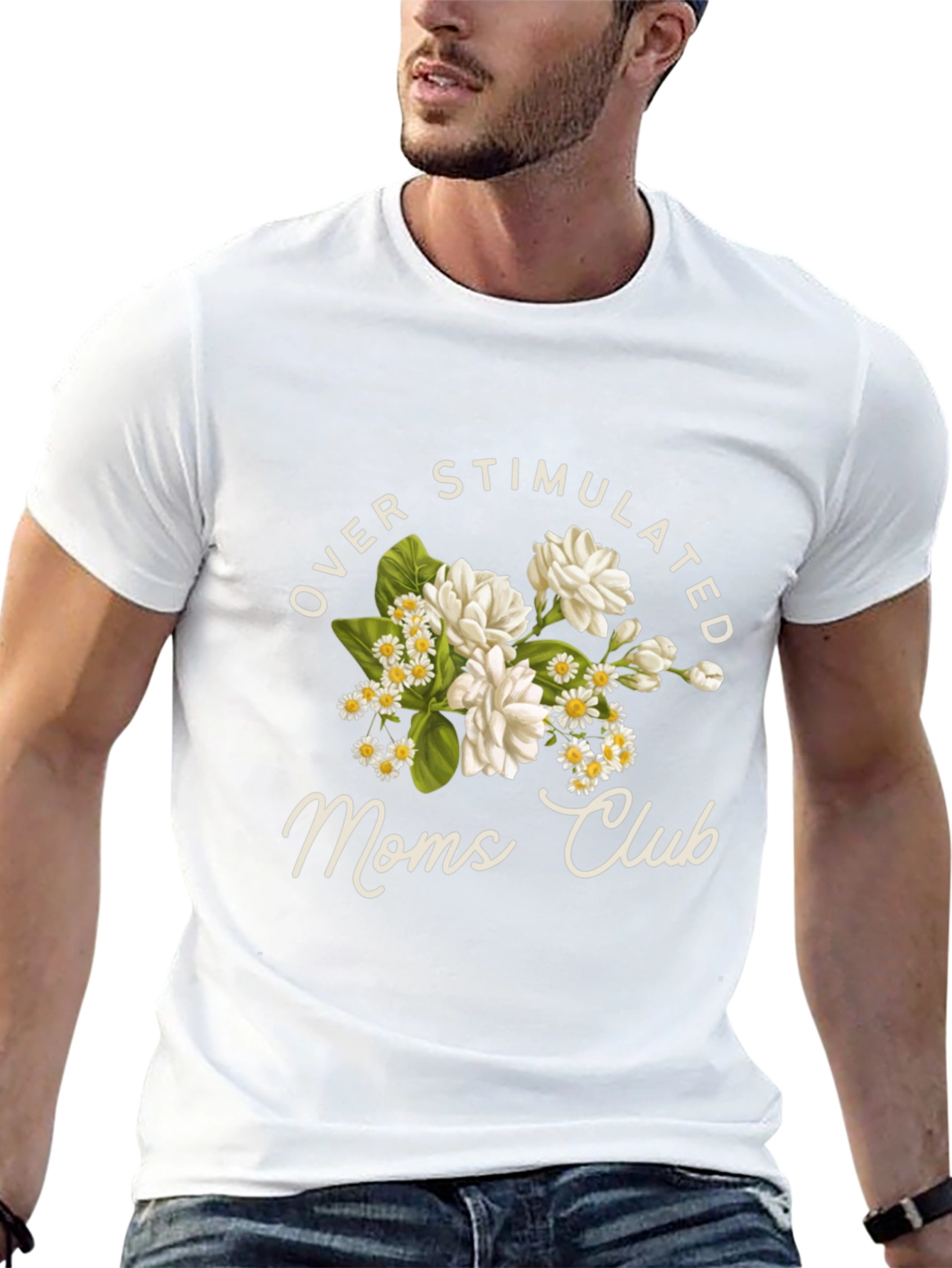 Overstimulated Moms Club Floral T-Shirt