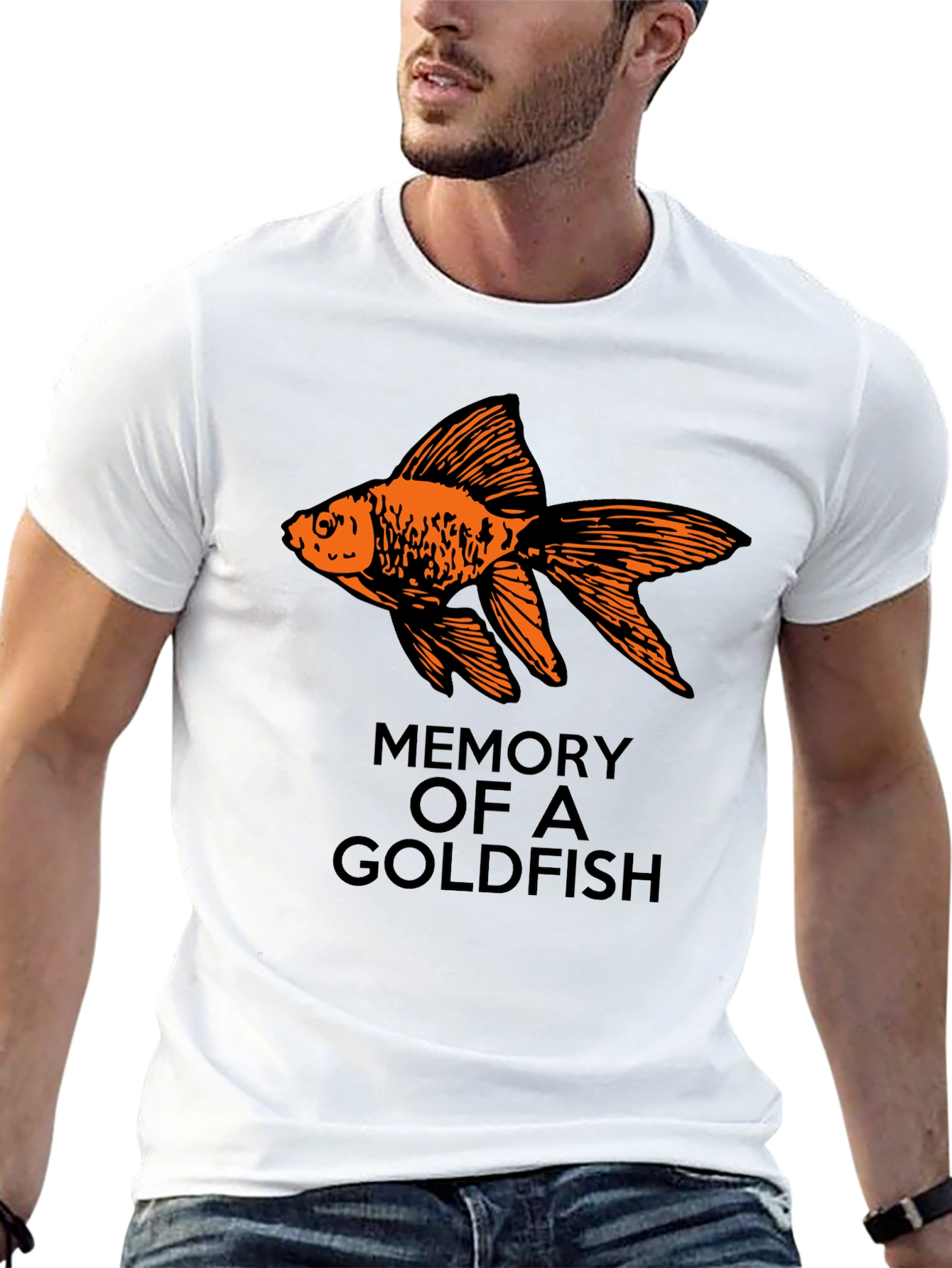 Goldfish Memory Graphic Tee - Novelty T-Shirt