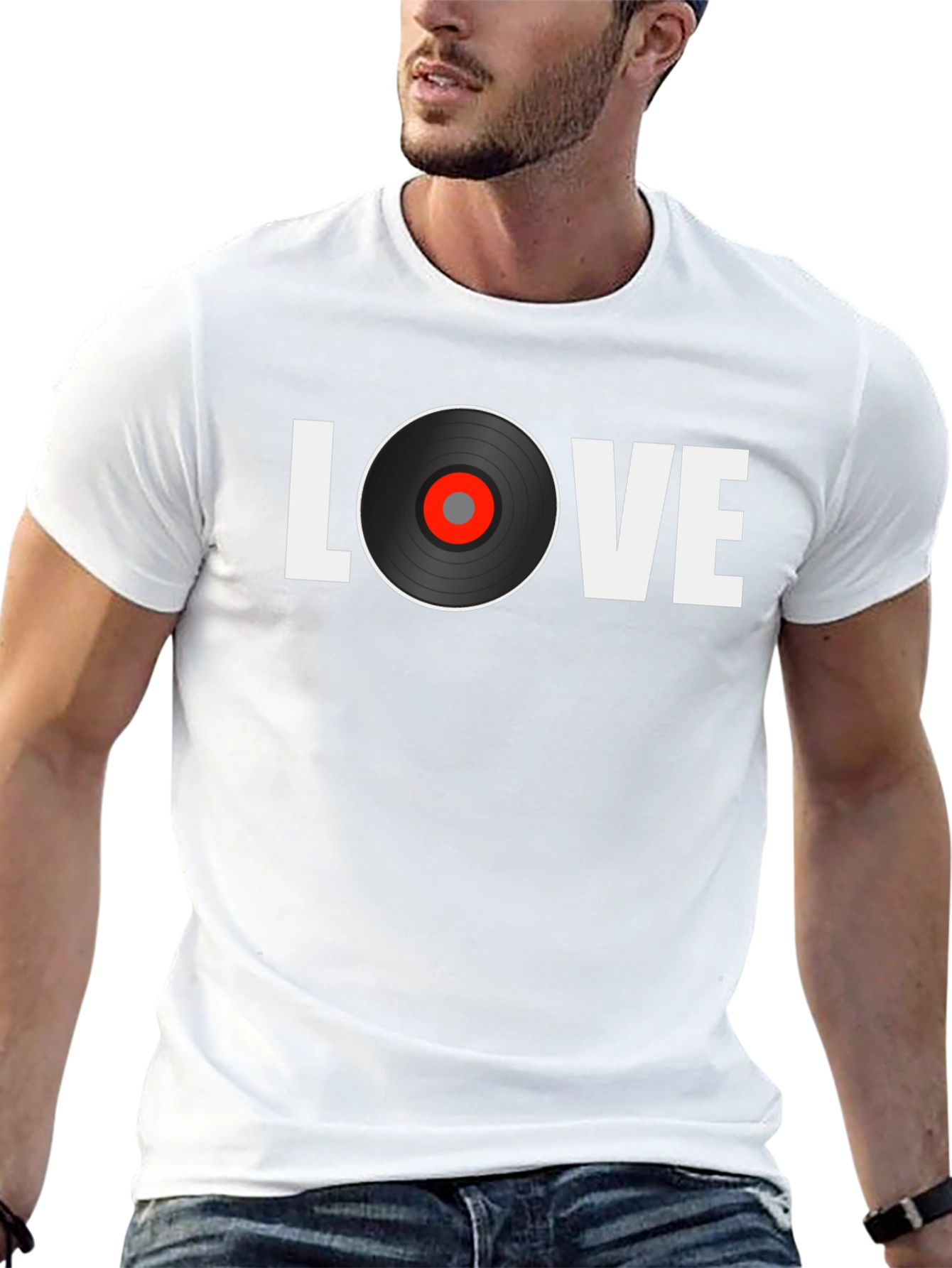 Love Vinyl Record Graphic T-Shirt
