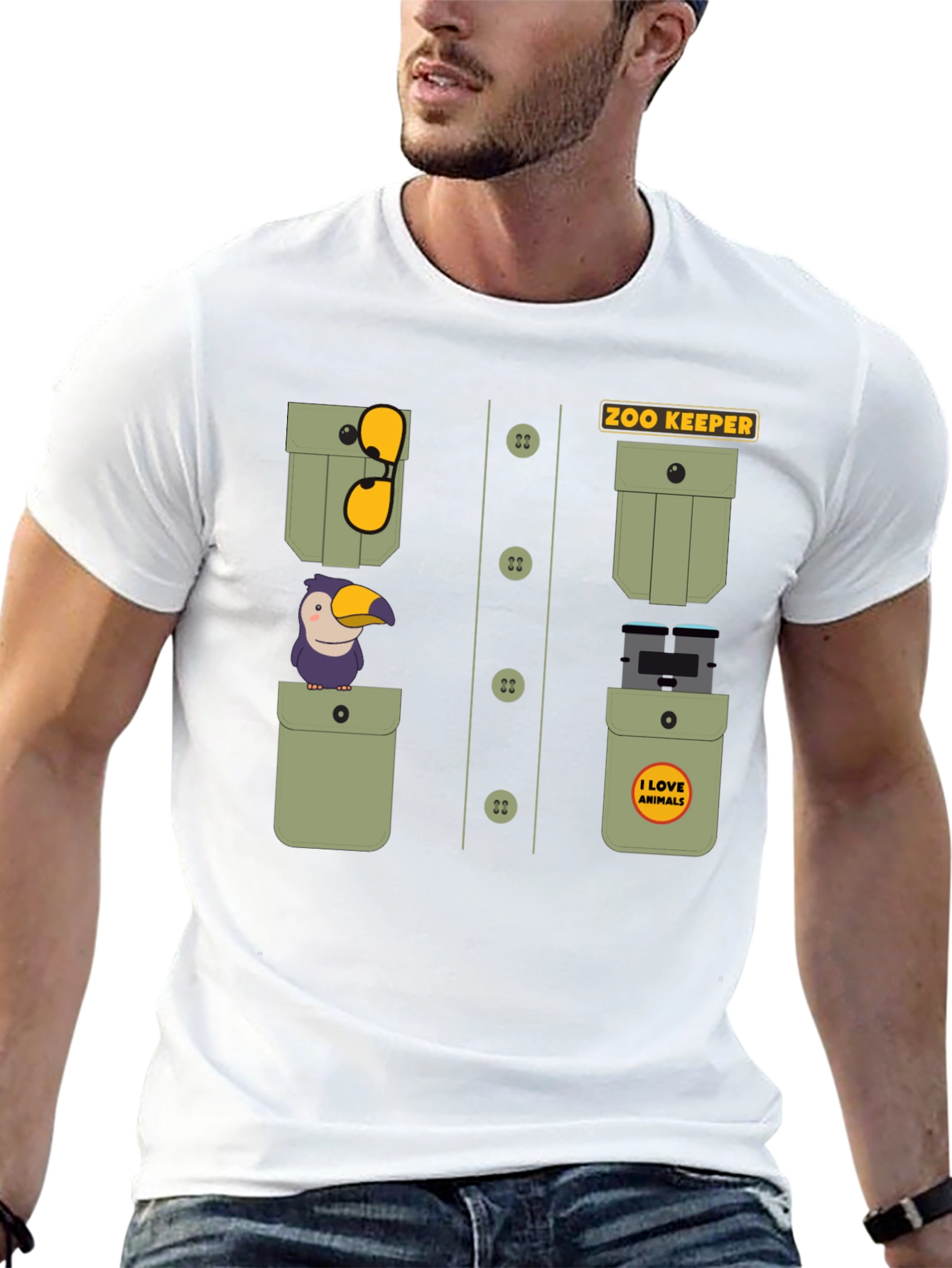 Zoo Keeper Costume Graphic Tee