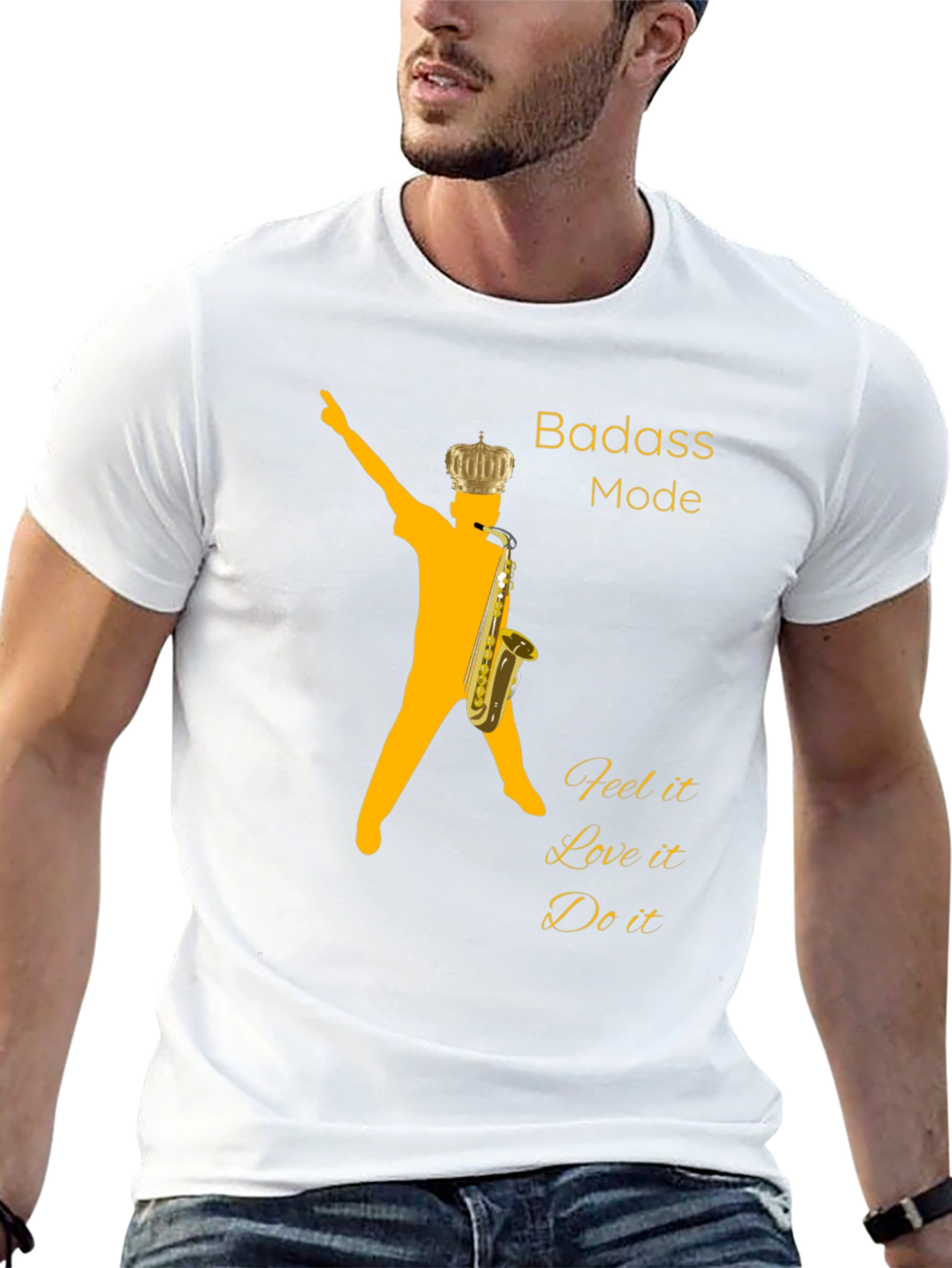 Badass Mode Saxophone Graphic Tee
